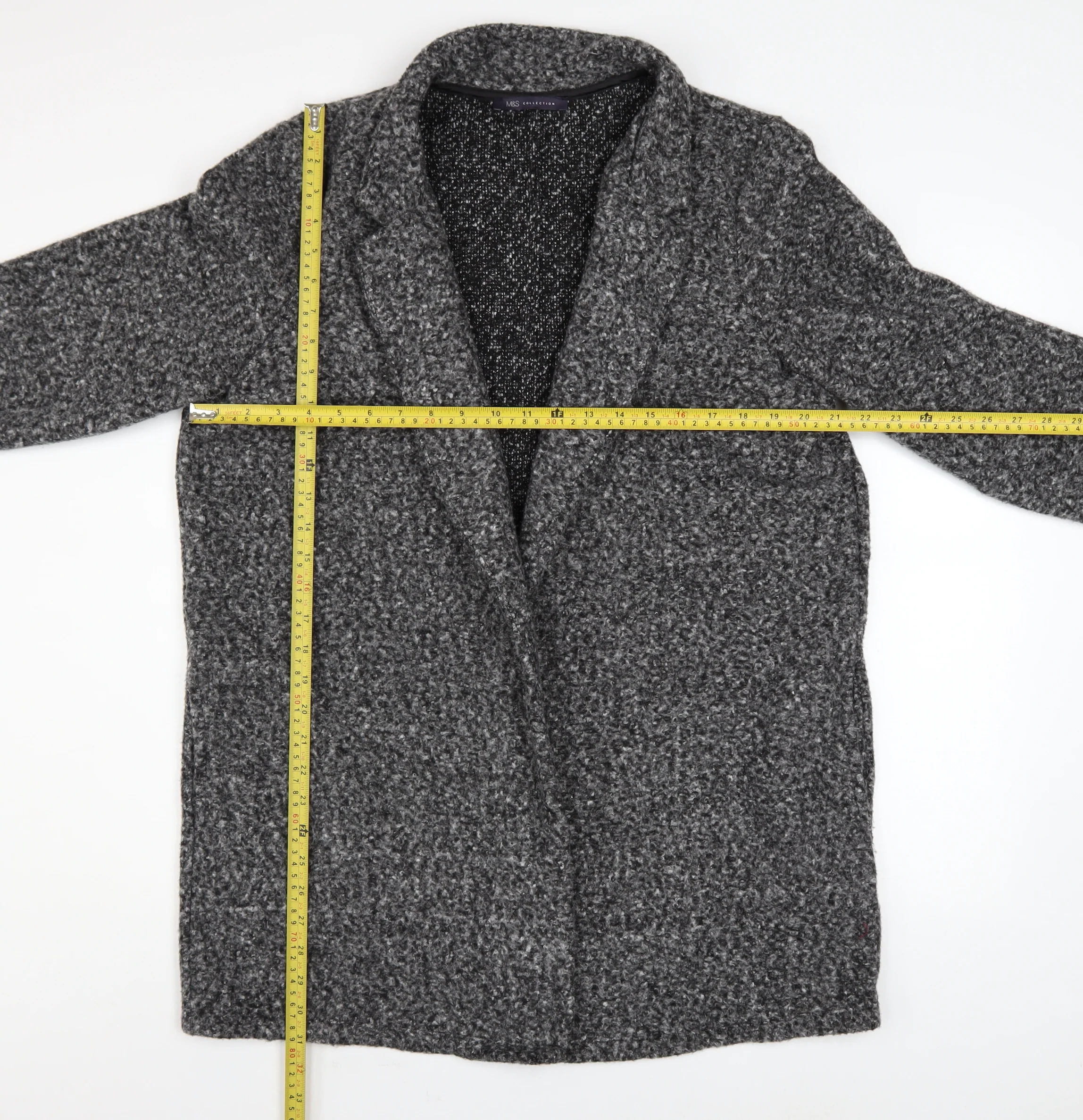Marks and Spencer Women’s Grey Long Overcoat Size 18 Classic Style - Image 2