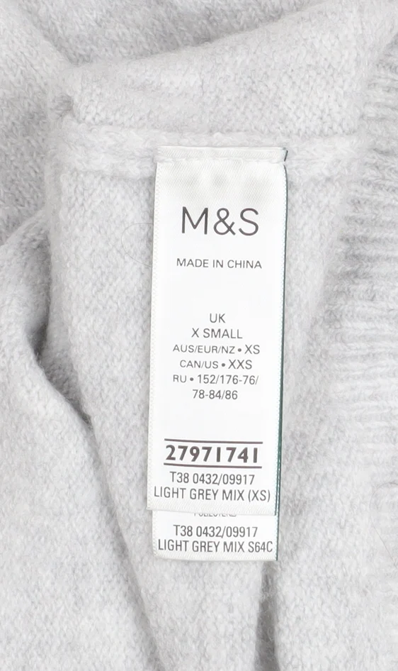 Marks and Spencer Women’s Grey Sequin Star Jumper XS - Image 4