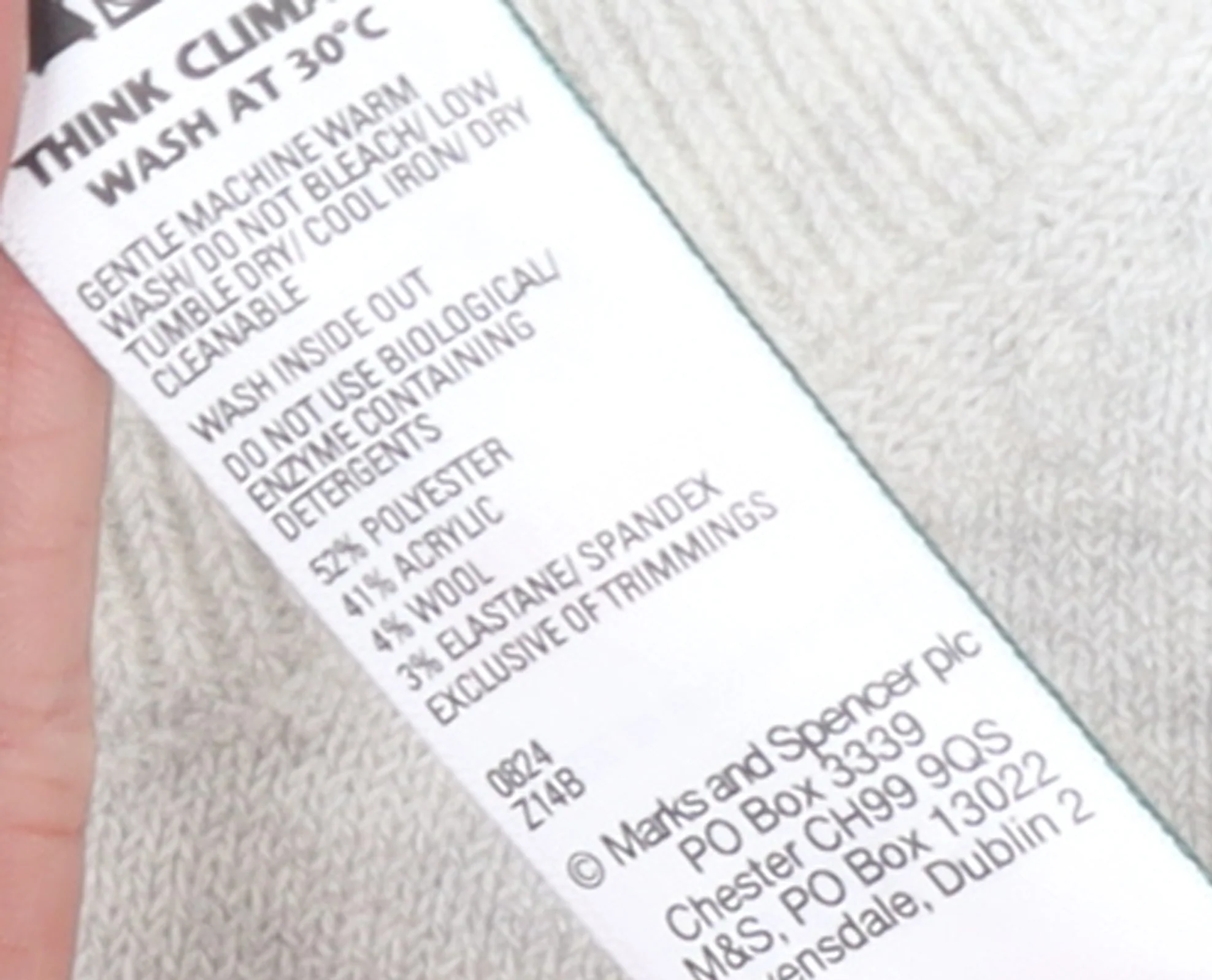 Marks and Spencer Women’s Grey Striped Roll Neck Jumper Size M - Image 6