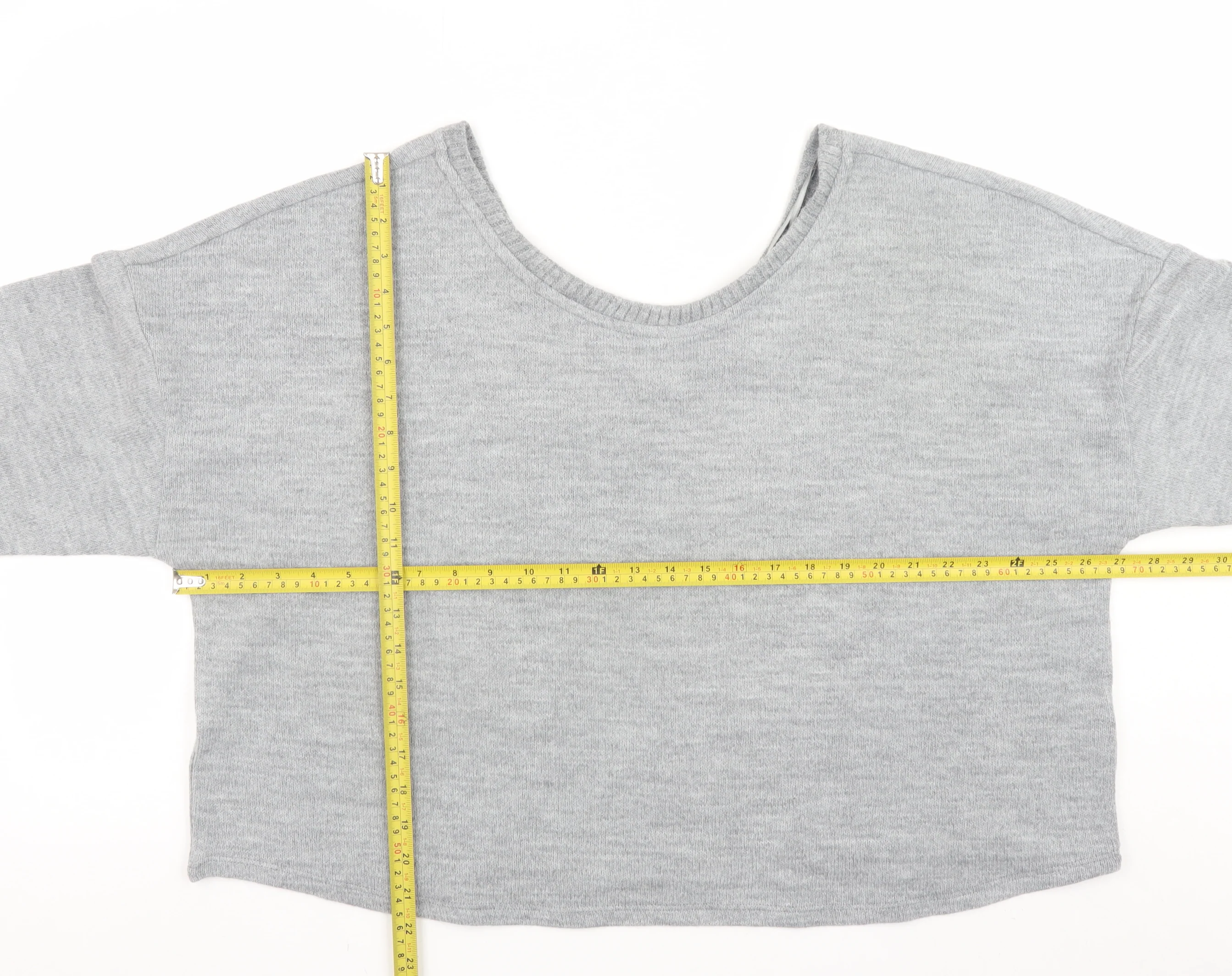 Marks and Spencer Women’s Grey V-Neck Long Sleeve Pullover Jumper Size 24 - Image 2