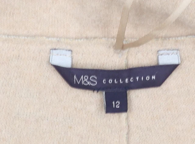 Marks and Spencer Women’s Grey Wool Blend Long Coatigan Size 12 - Image 4