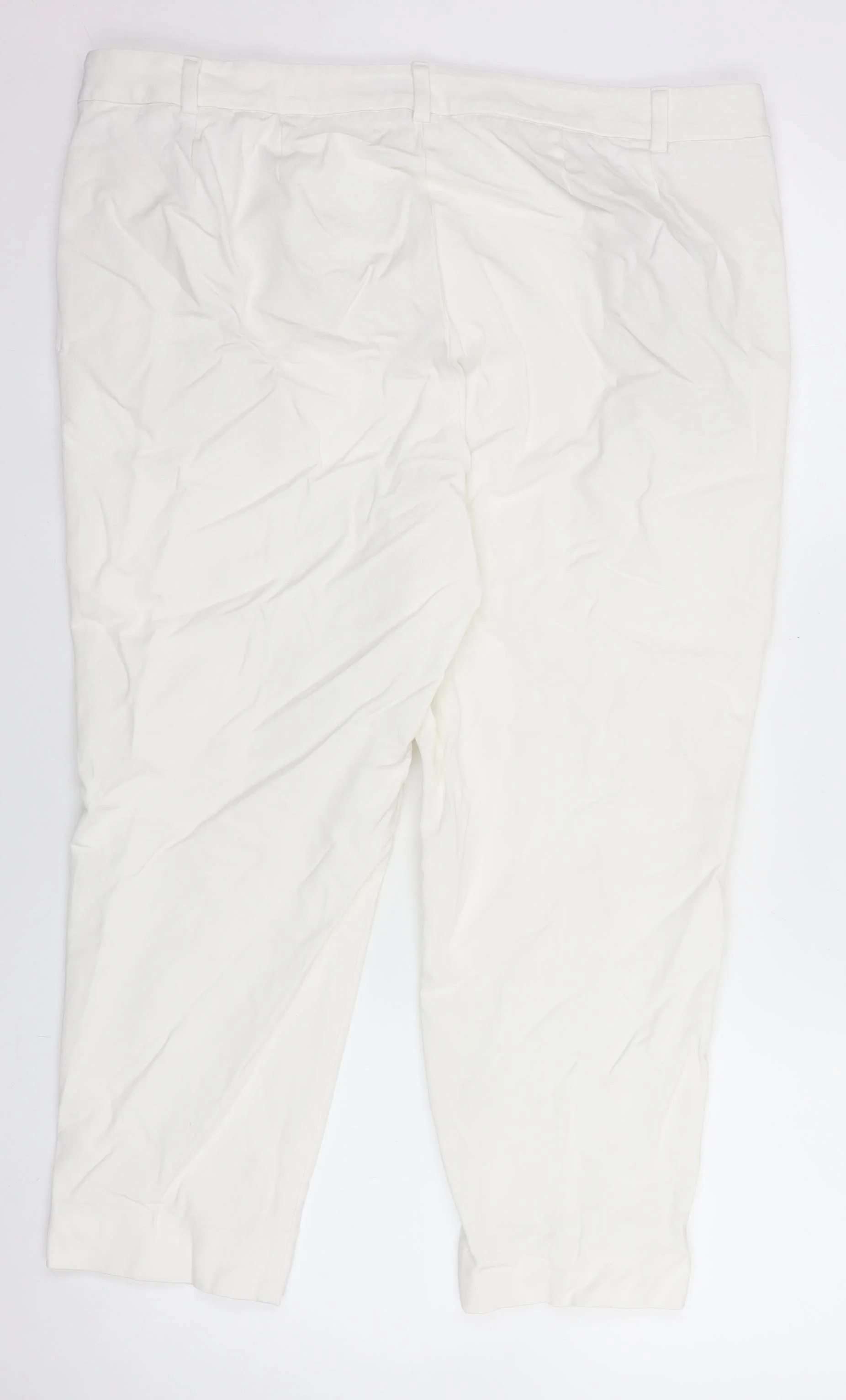 Marks and Spencer Women’s Ivory Chino Trousers Size 18 Regular - Image 3