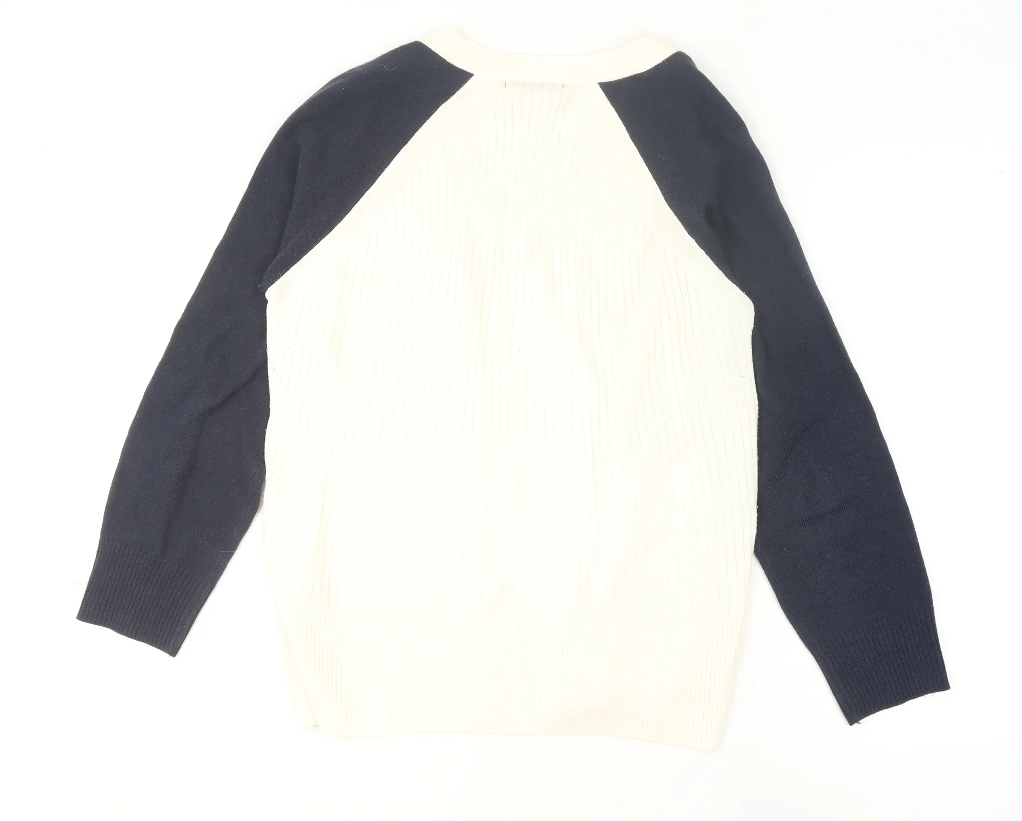 Marks and Spencer Women’s Ivory Knit Raglan Sleeve Open Cardigan M - Image 3