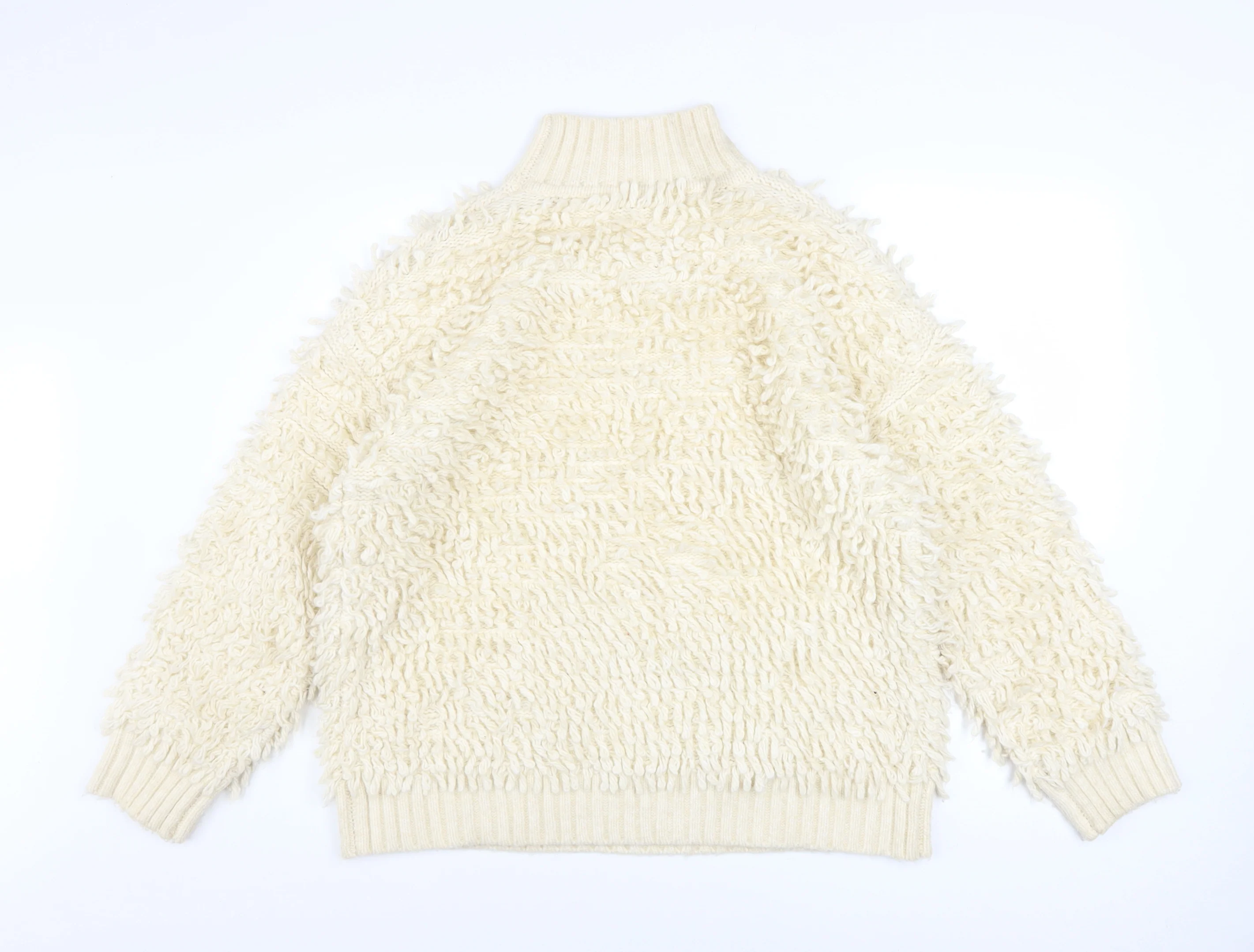 Marks and Spencer Women’s Ivory Roll Neck Chunky Knit Jumper M - Image 3