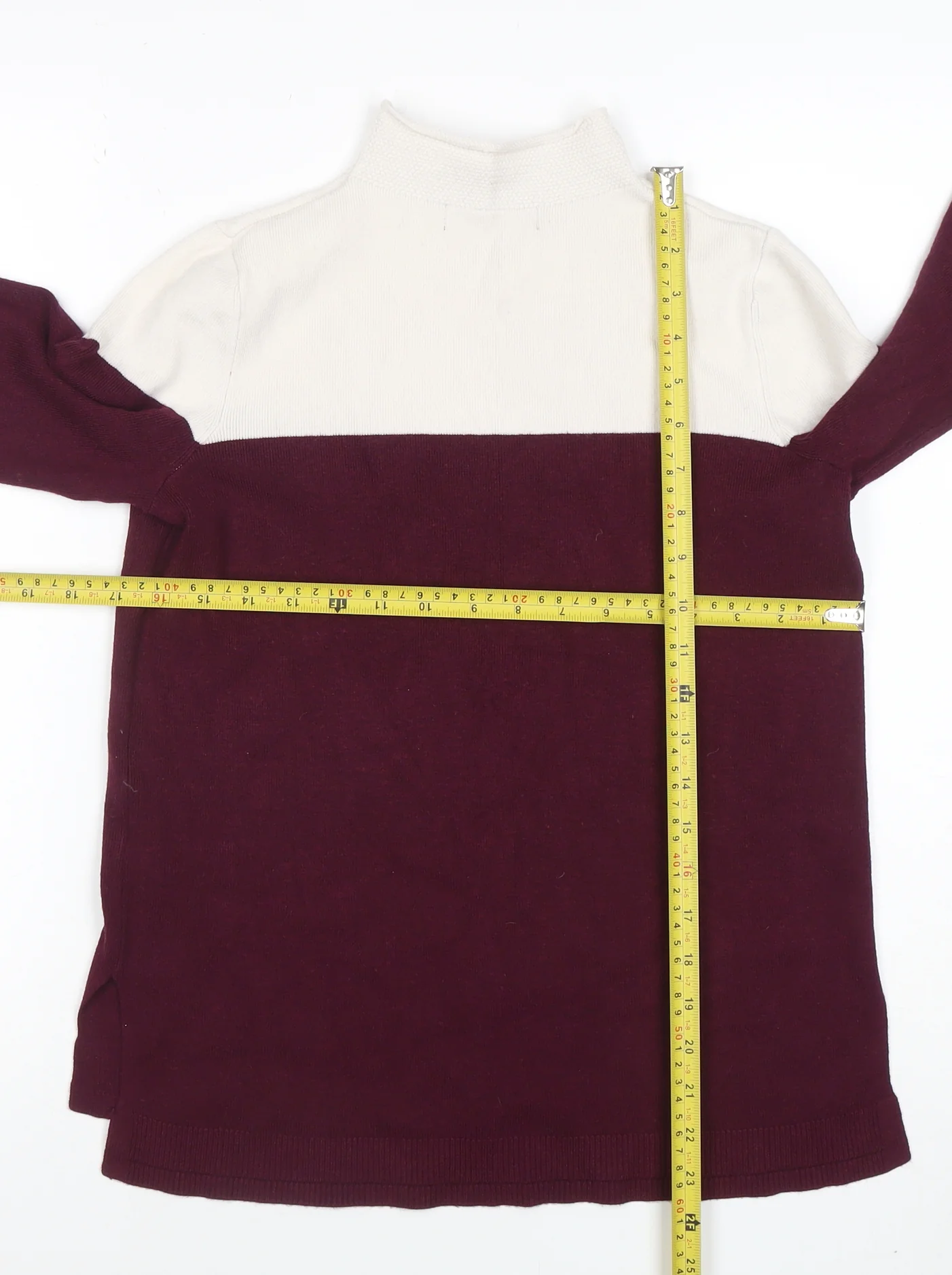 Marks and Spencer Women’s Multicoloured High Neck Jumper Size 10 - Image 2
