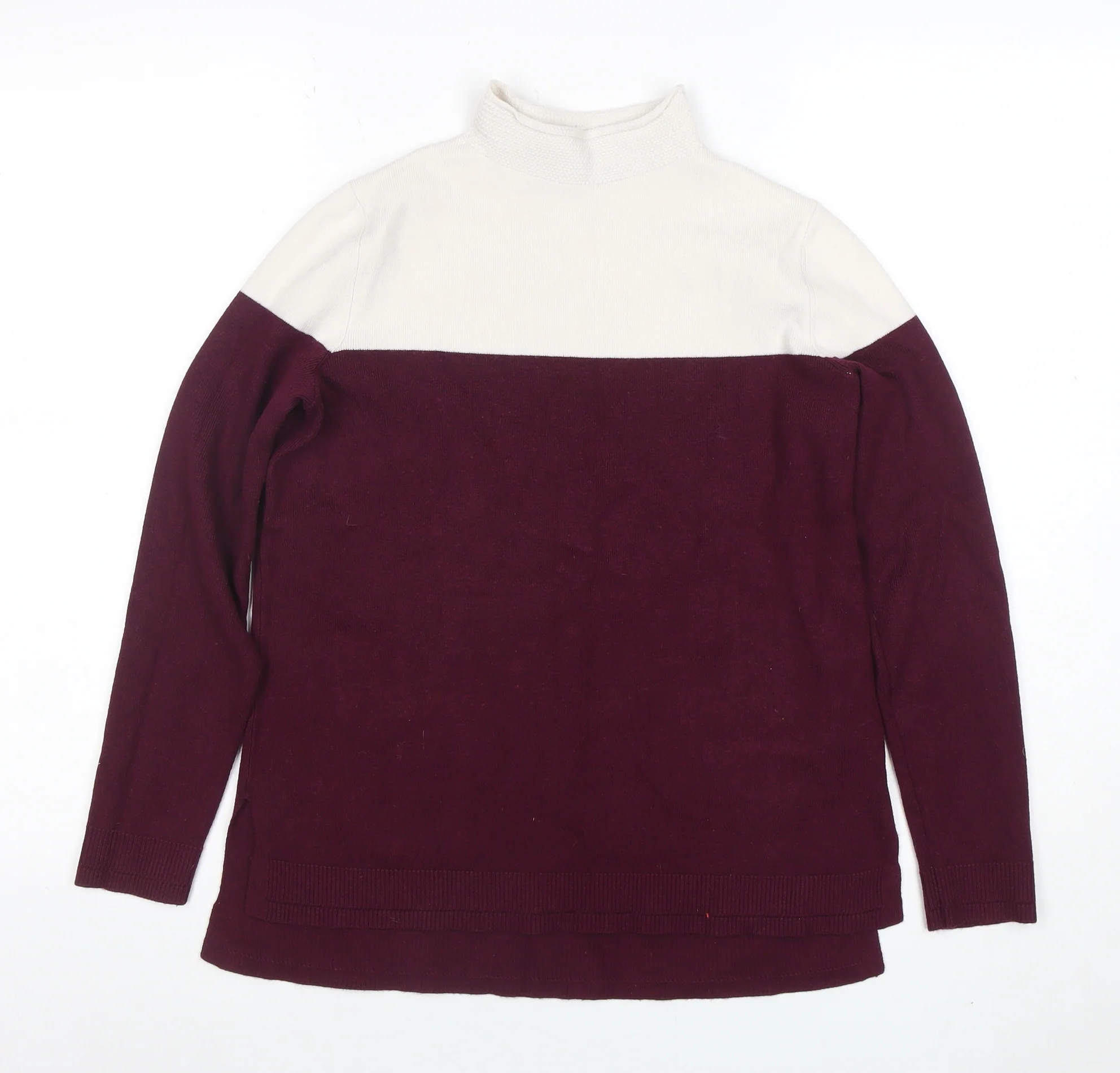 Marks and Spencer Women’s Multicoloured High Neck Jumper Size 10 - Image 3