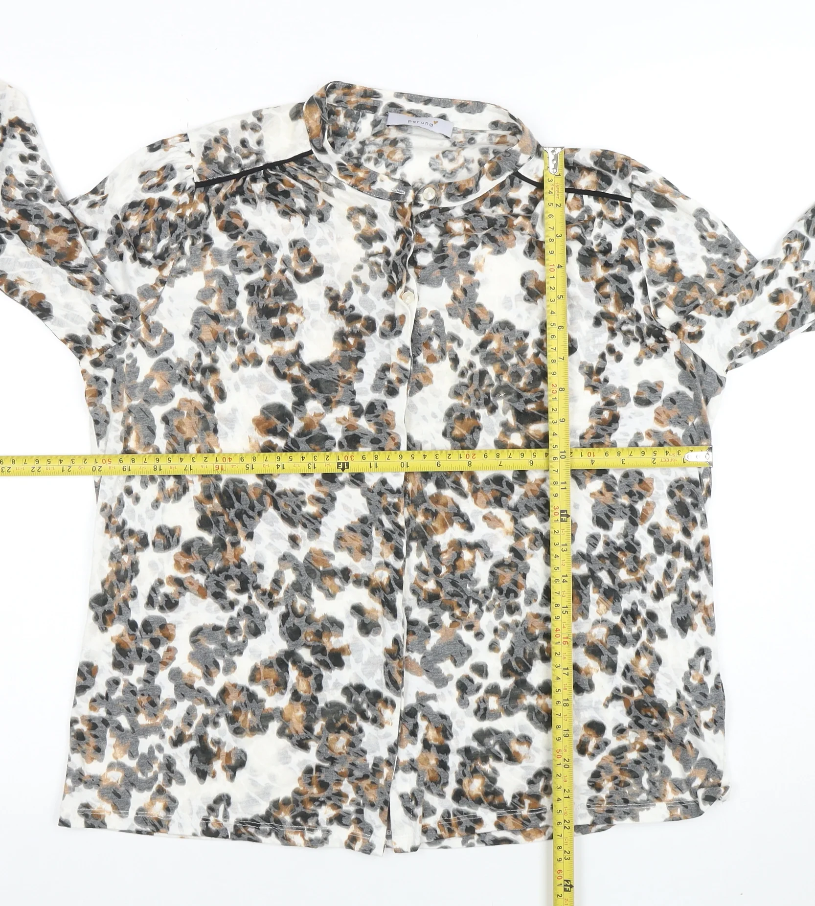 Marks and Spencer Women’s Multicoloured Leopard Print Long Sleeve Blouse Size 16 - Image 2