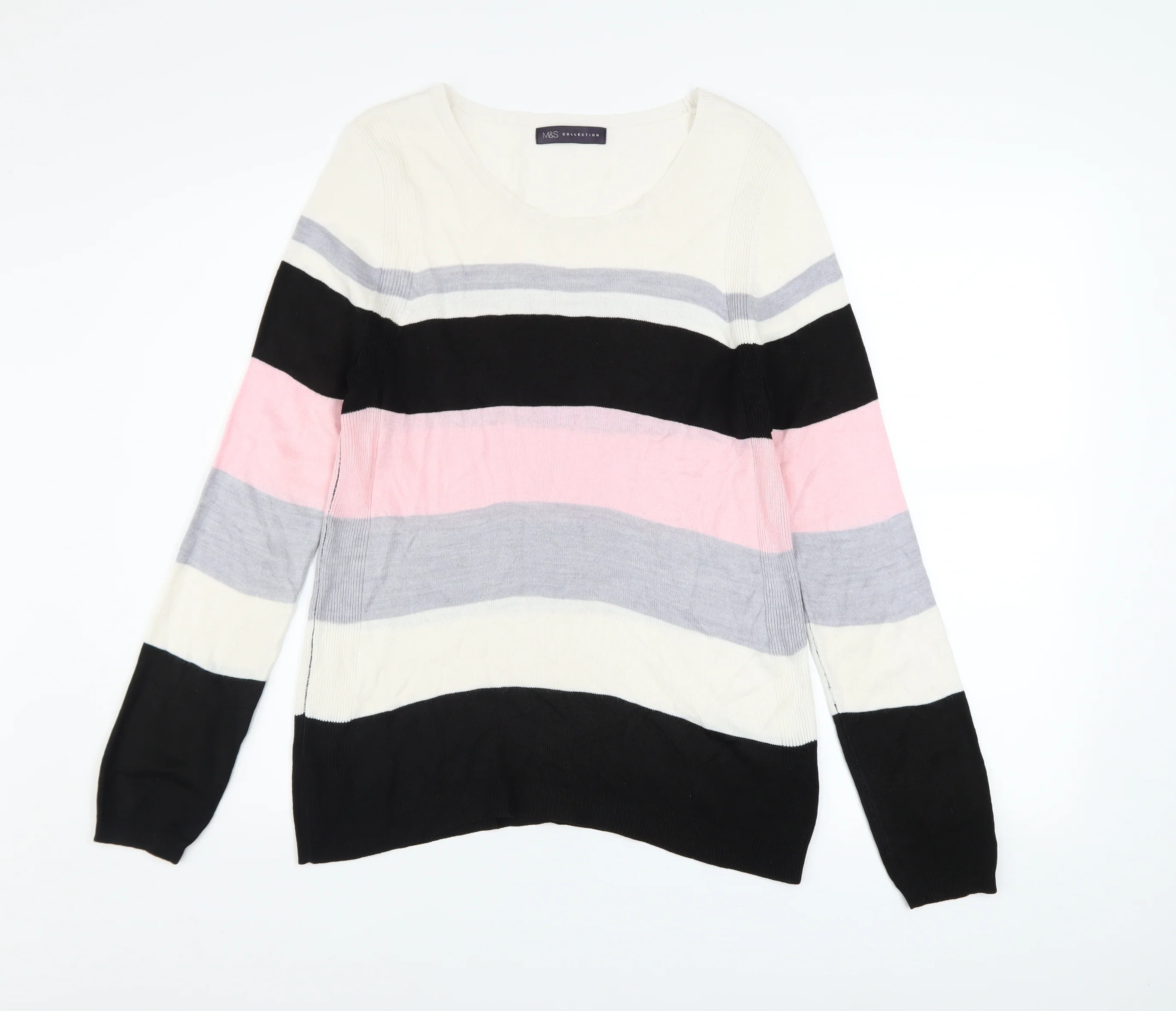 Marks and Spencer Women’s Multicoloured Striped Jumper Size 10