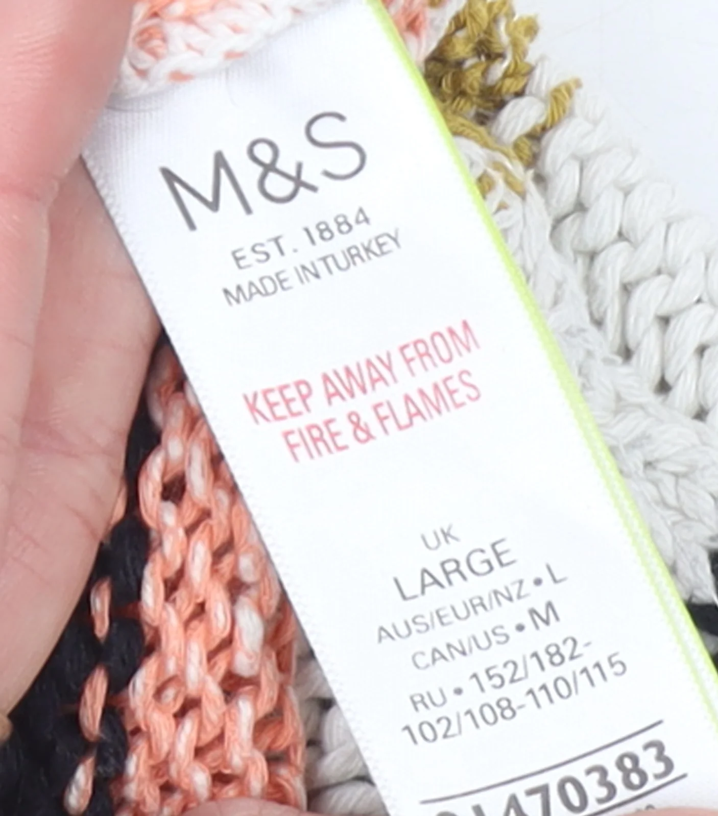 Marks and Spencer Women’s Multicoloured Striped Knit Jumper Size L - Image 4