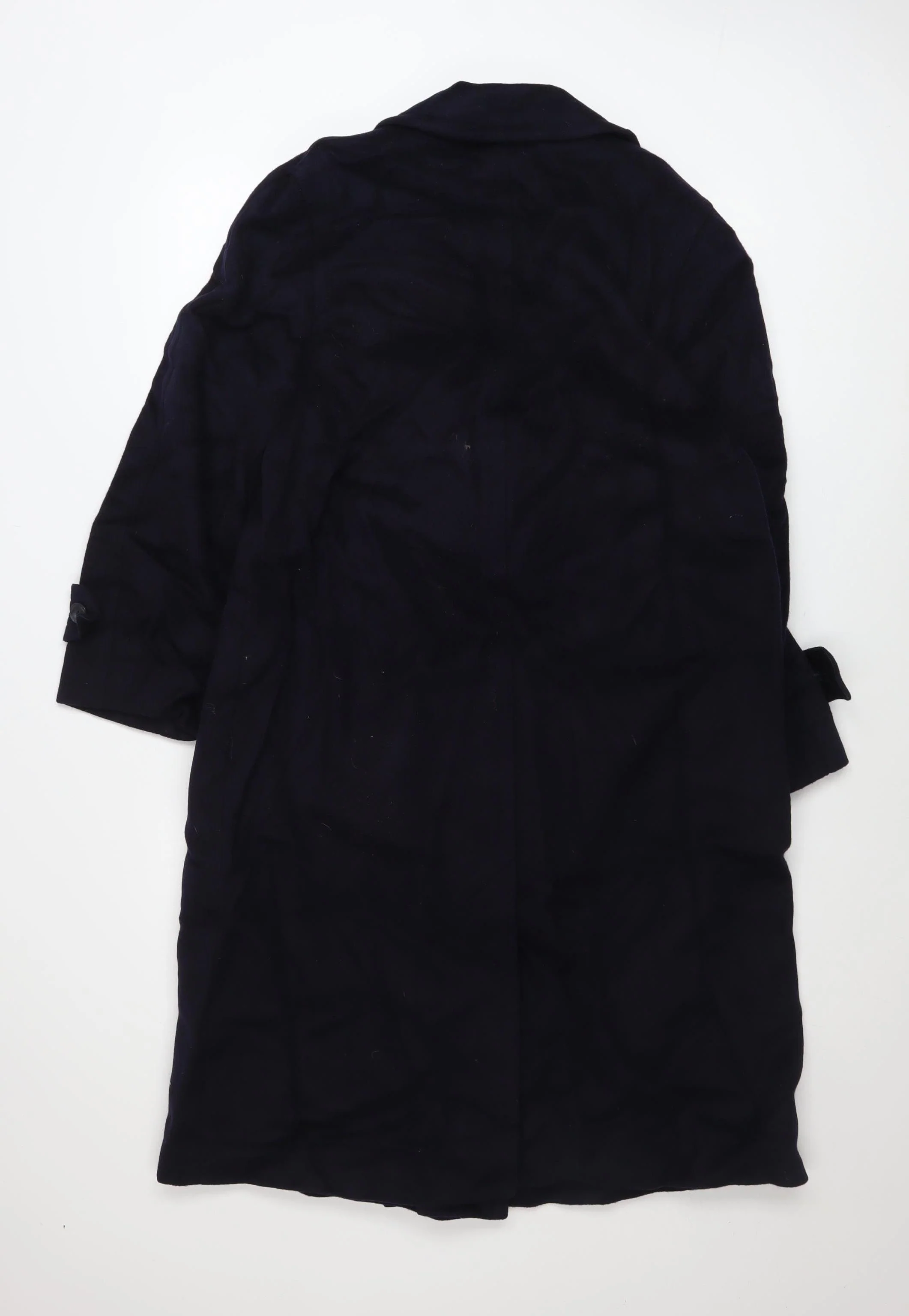 Marks and Spencer Women’s Navy Wool Cashmere Long Overcoat Size 16 - Image 3