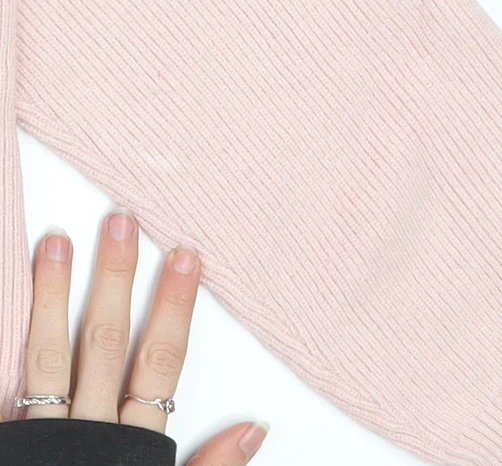 Marks and Spencer Women’s Pink Cable-Knit Crew Neck Jumper L - Image 6