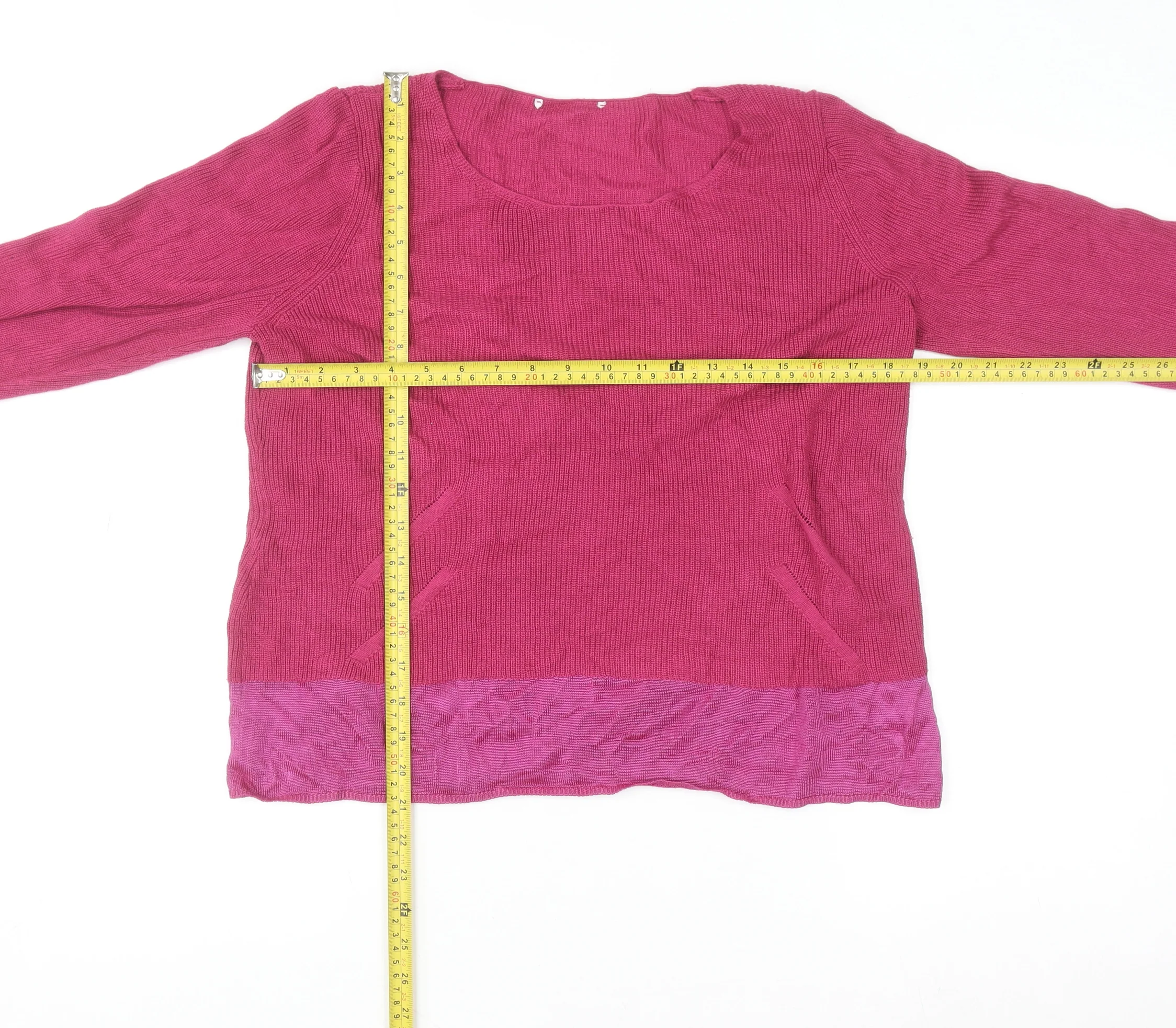 Marks and Spencer Women’s Pink Scoop Neck Knit Jumper Size 16 - Image 2