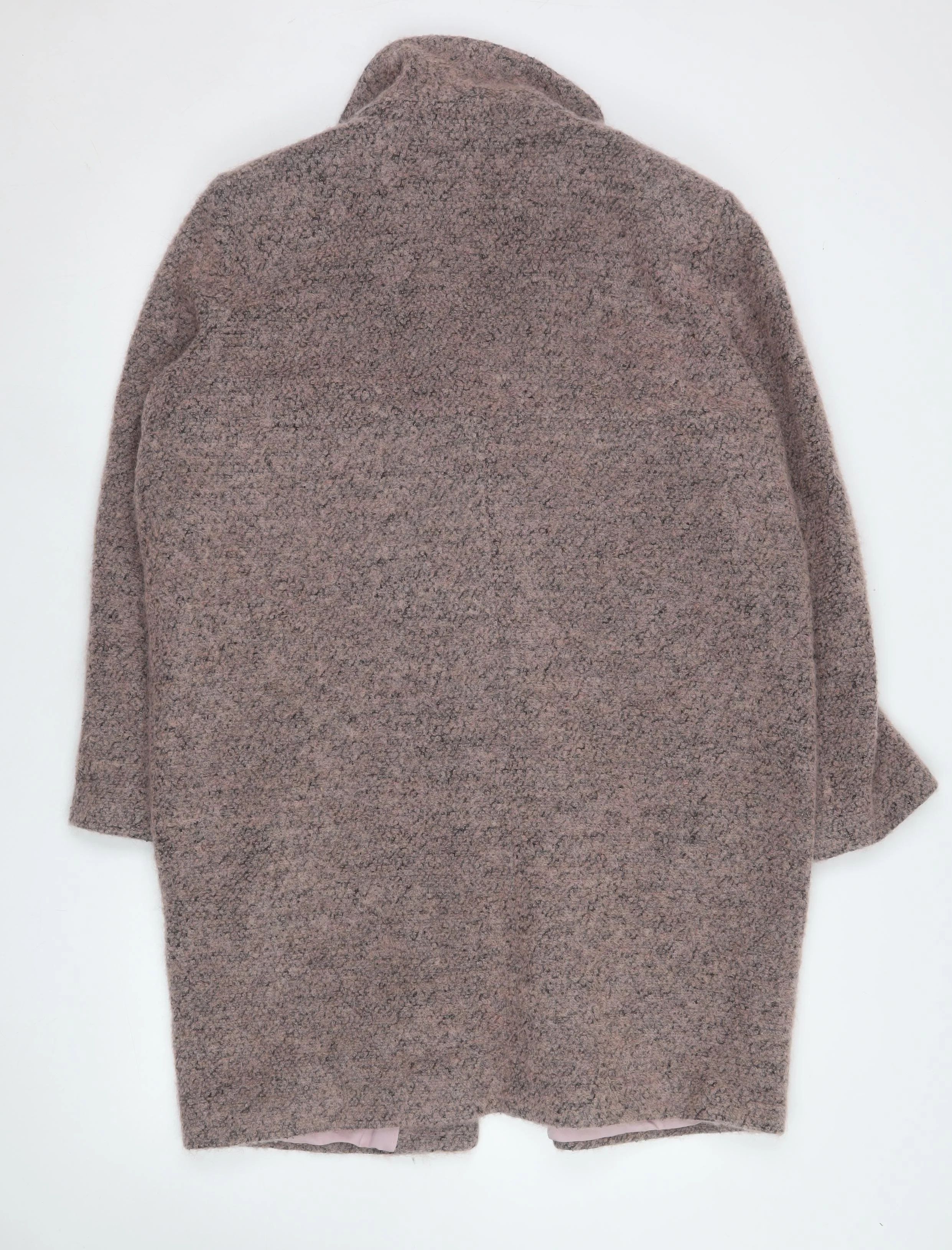 Marks and Spencer Women’s Pink Wool Blend Long Overcoat Size 16 - Image 3