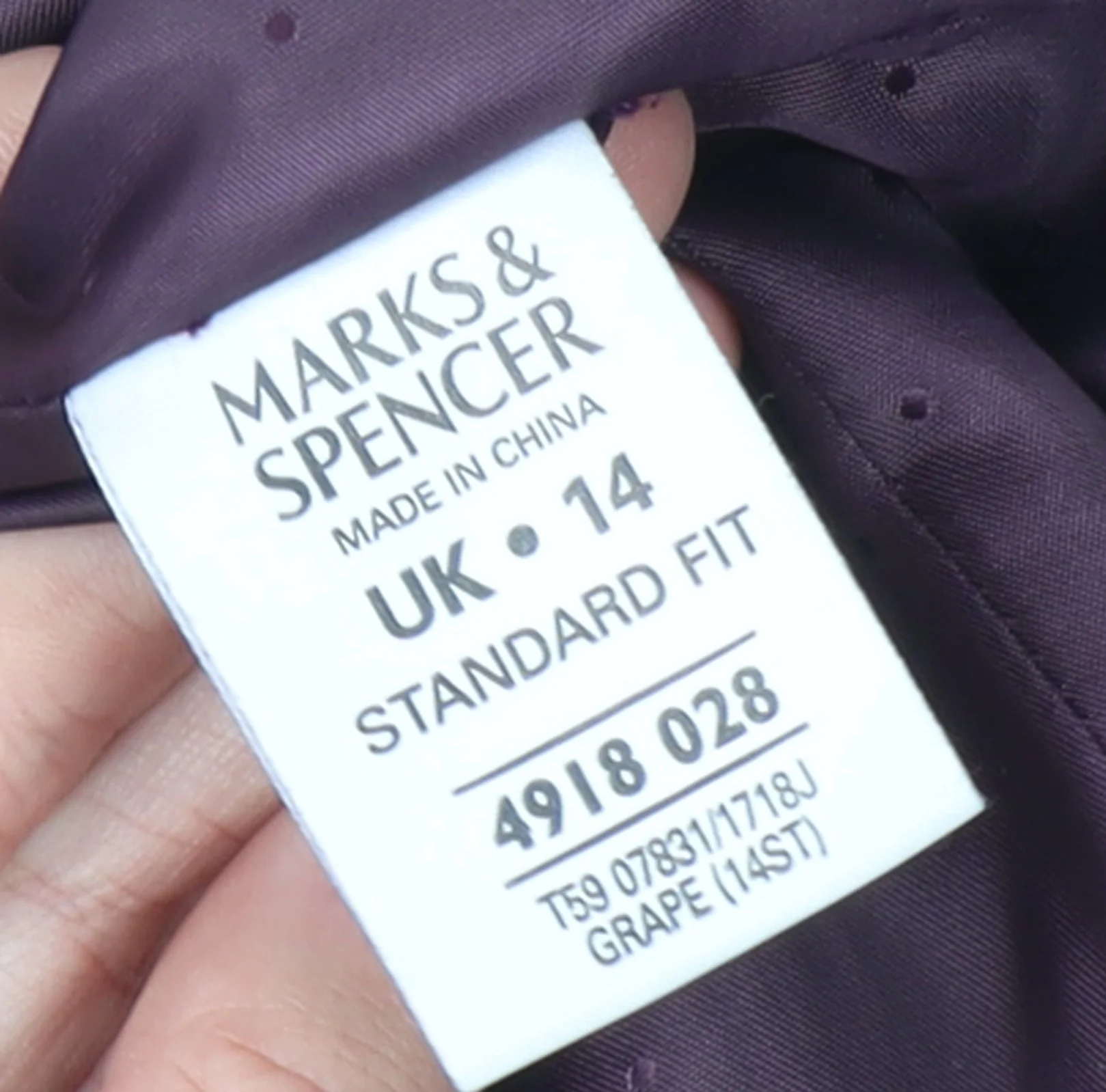 Marks and Spencer Women’s Purple Blazer Jacket UK 14 Classic Fit - Image 4