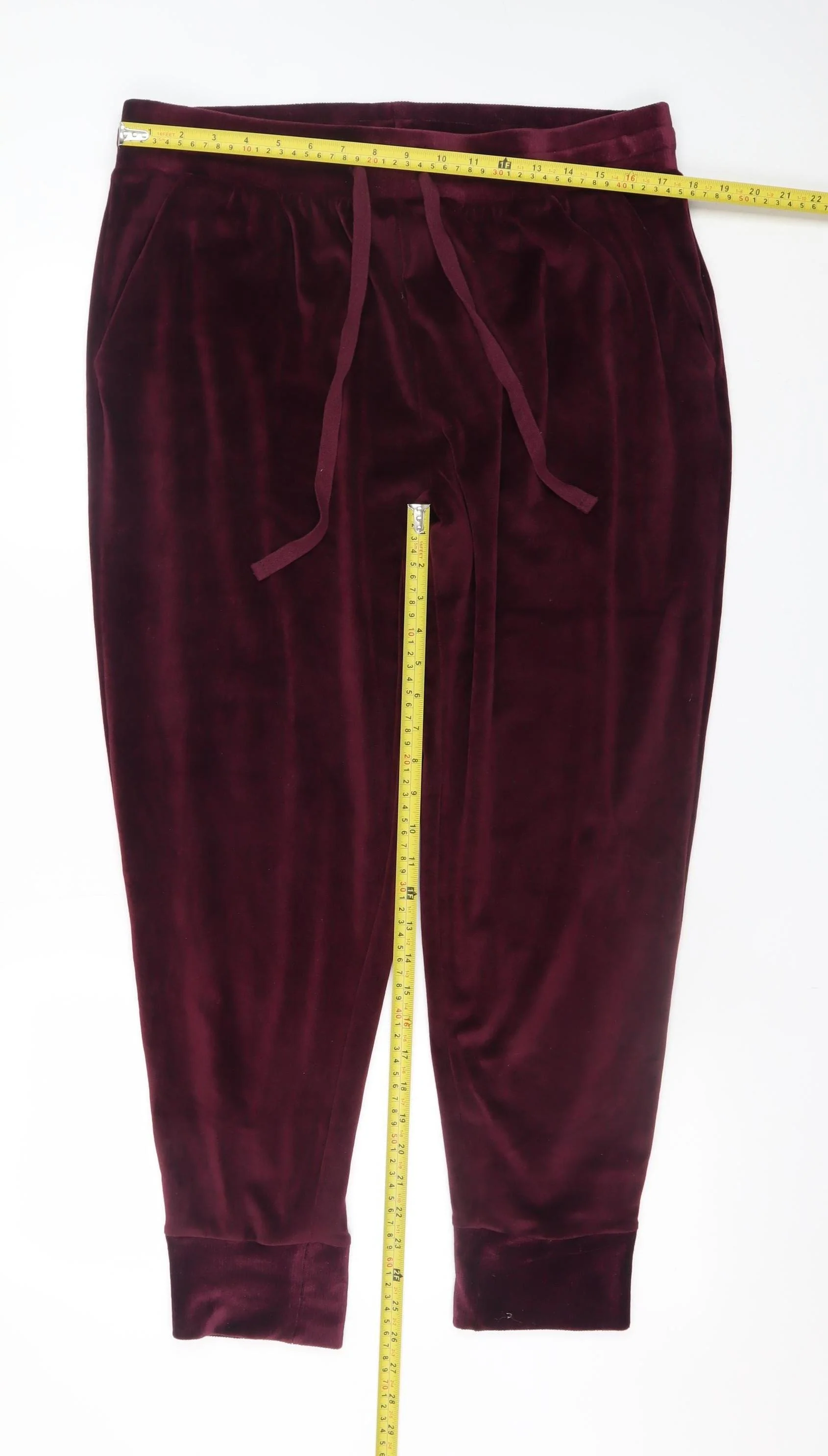 Marks and Spencer Women’s Purple Velvet Lounge Pants Size 18 Regular - Image 2