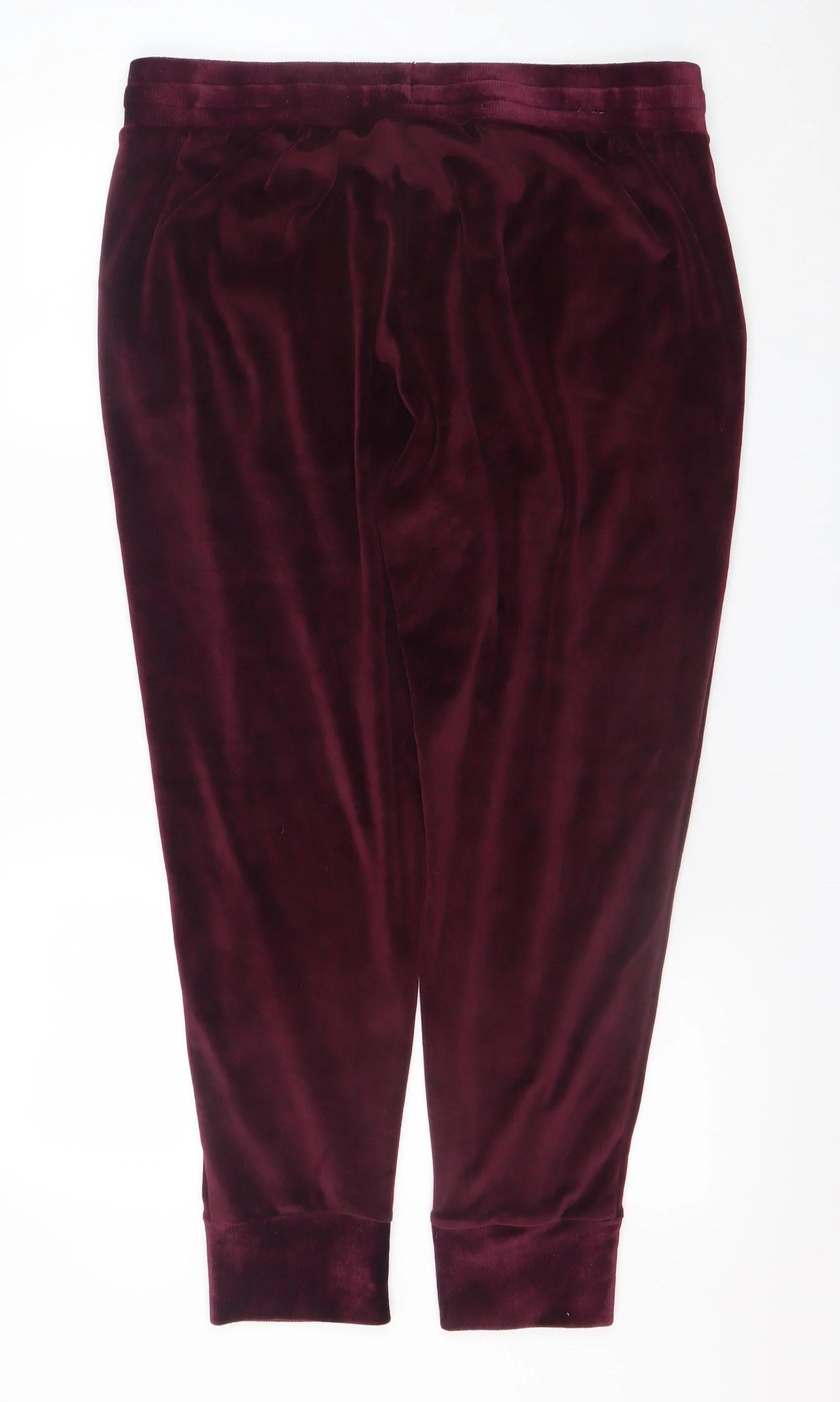 Marks and Spencer Women’s Purple Velvet Lounge Pants Size 18 Regular - Image 3