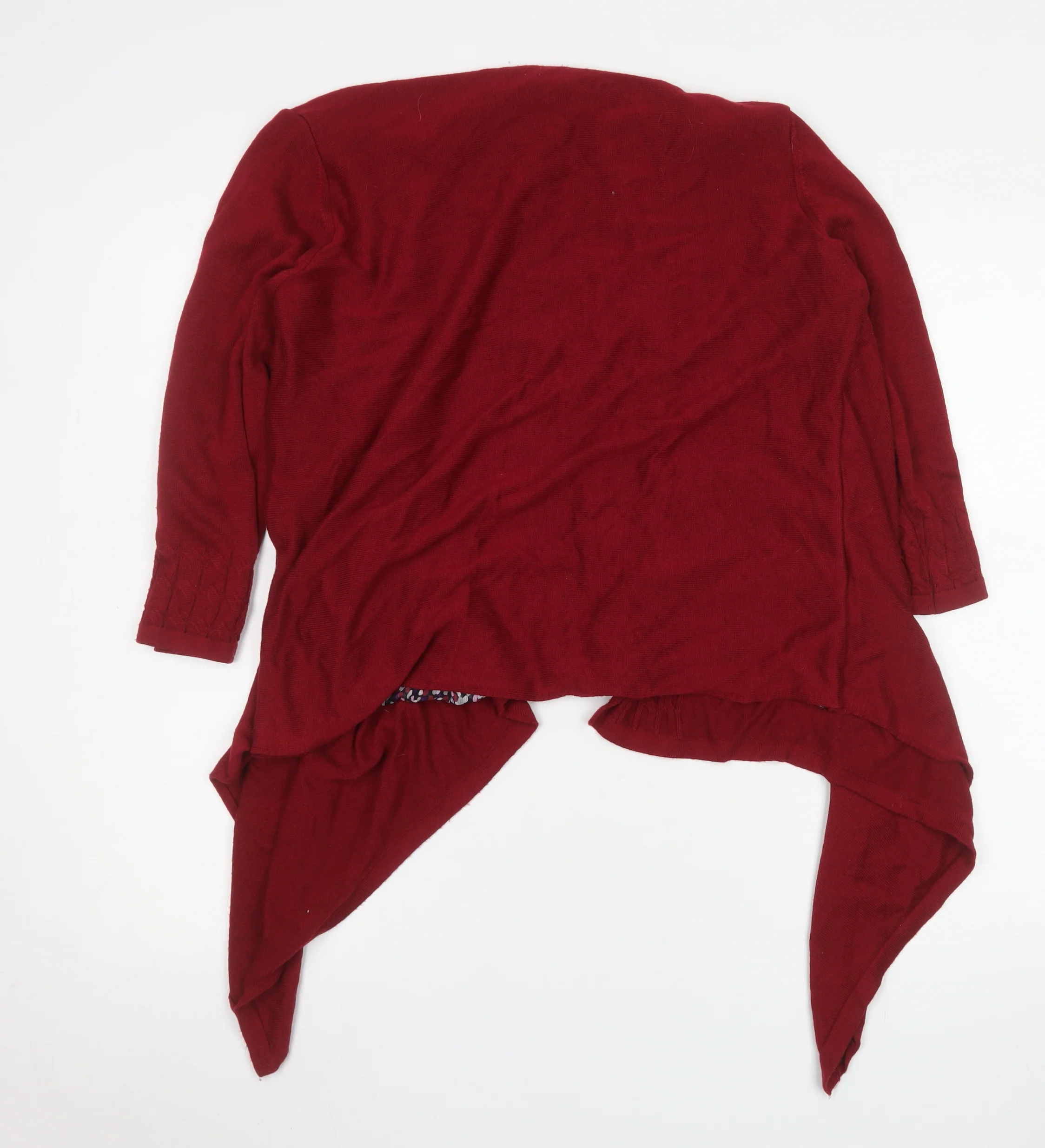 Marks and Spencer Women’s Red Knit Wrap Cardigan Blouse Size 18 - Image 3