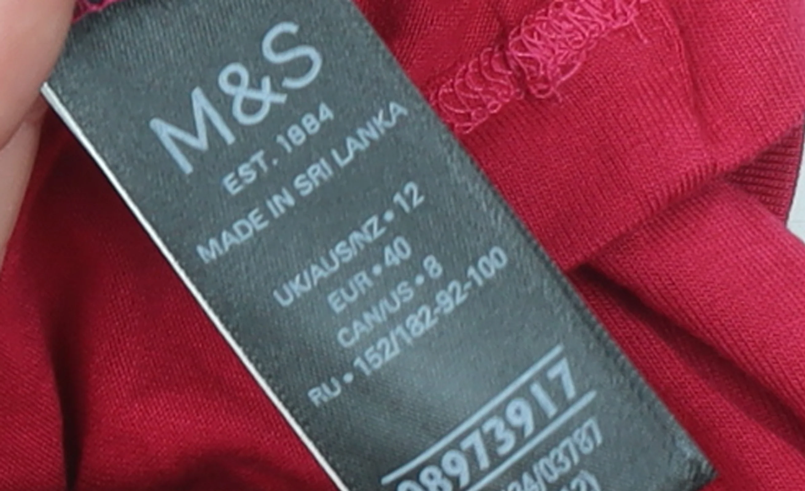Marks and Spencer Women’s Red Long Sleeve Bow Neck Blouse Size 12 - Image 4