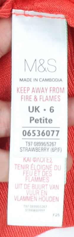 Marks and Spencer Women’s Red Petite Size 6 Crew Neck Cardigan - Image 5