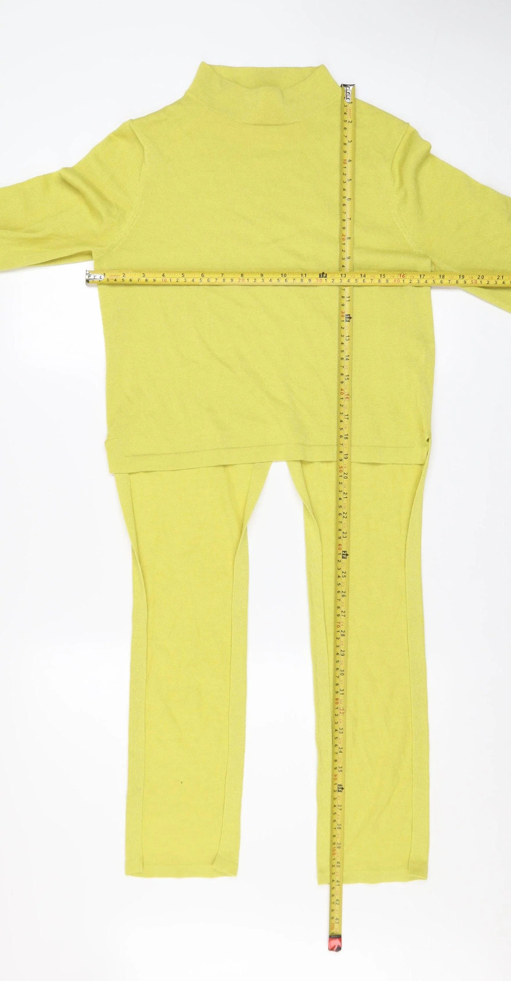Marks and Spencer Women’s Yellow Roll Neck Jumper Size 6 Lightweight Knit - Image 2