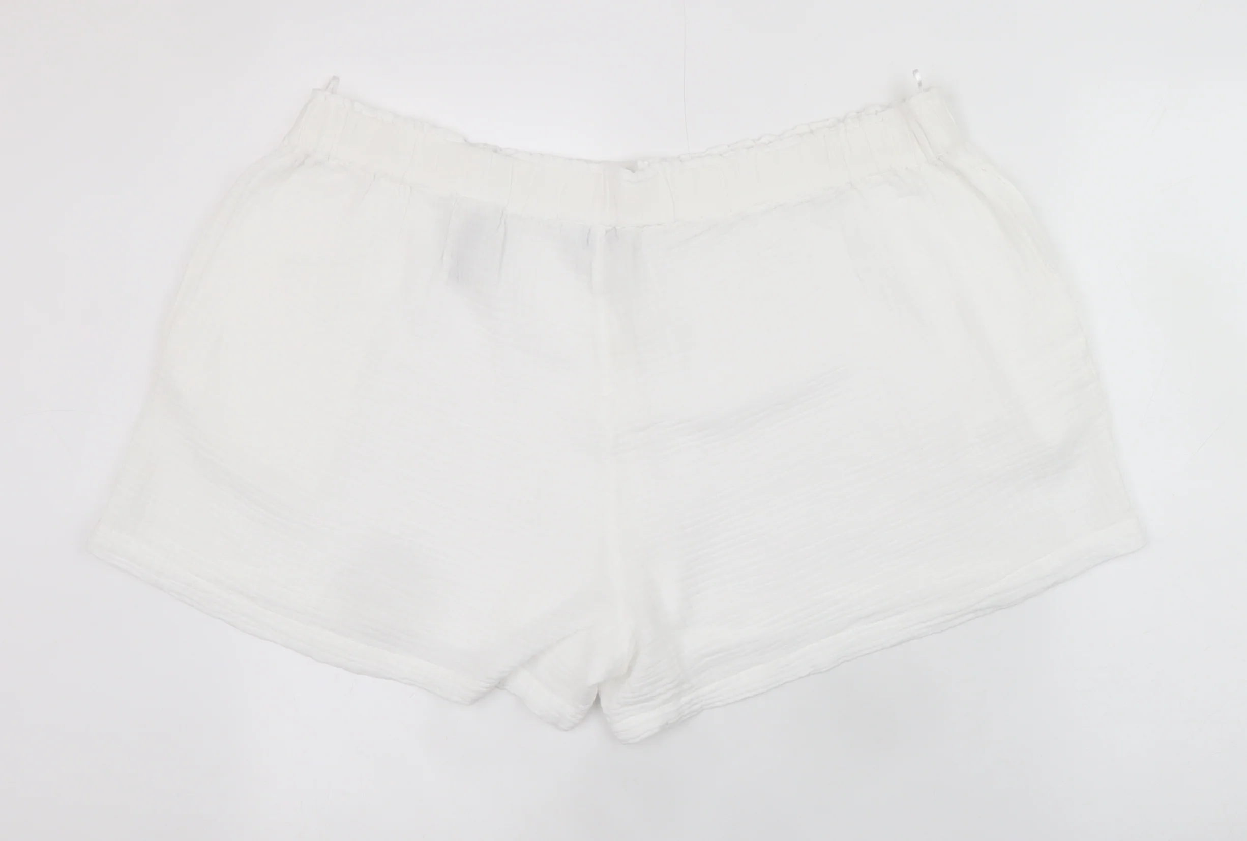 Marks and Spencer Women White Cotton Relaxed Shorts Size 22 - Image 3