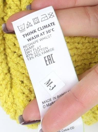Marks and Spencer Women Yellow Cable Knit Open Cardigan S - Image 5