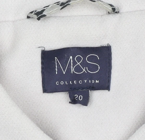 Marks and Spencer Women's Beige Long Overcoat Size 20 Classic Style - Image 4