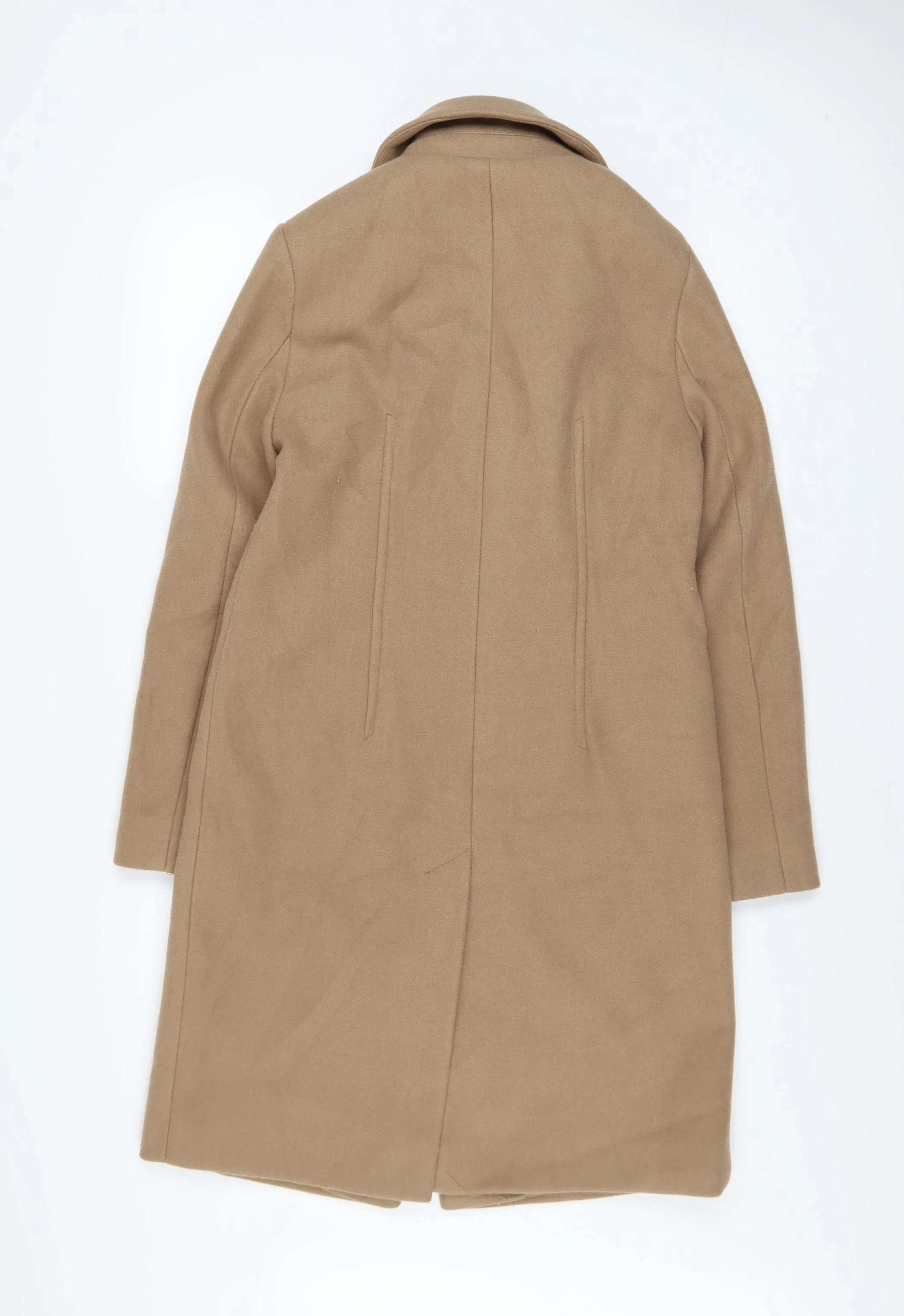 Marks and Spencer Women's Beige Mid-Length Coat Size 8 Classic Style - Image 3