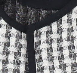 Marks and Spencer Women's Black Check Tweed Blazer Size 14 - Image 6