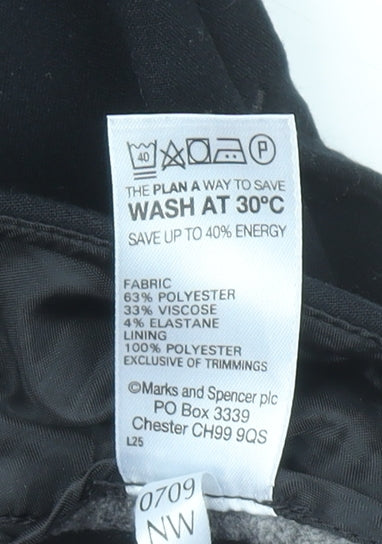 Marks and Spencer Women's Black Size 8 Long Dress Pants - Image 4