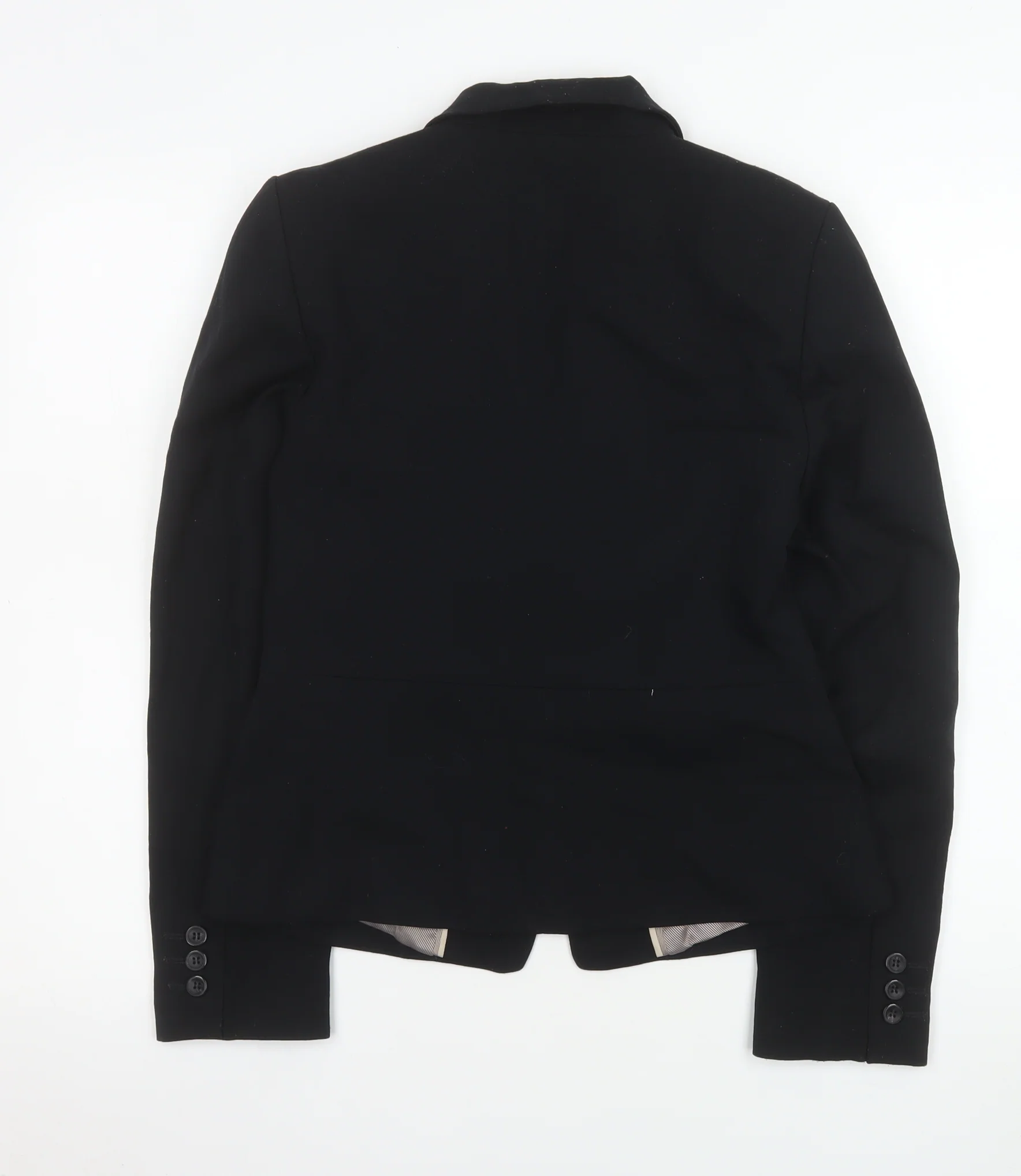 Marks and Spencer Womens Black Suit Jacket Size 8 Single Breasted Classic Blazer - Image 3