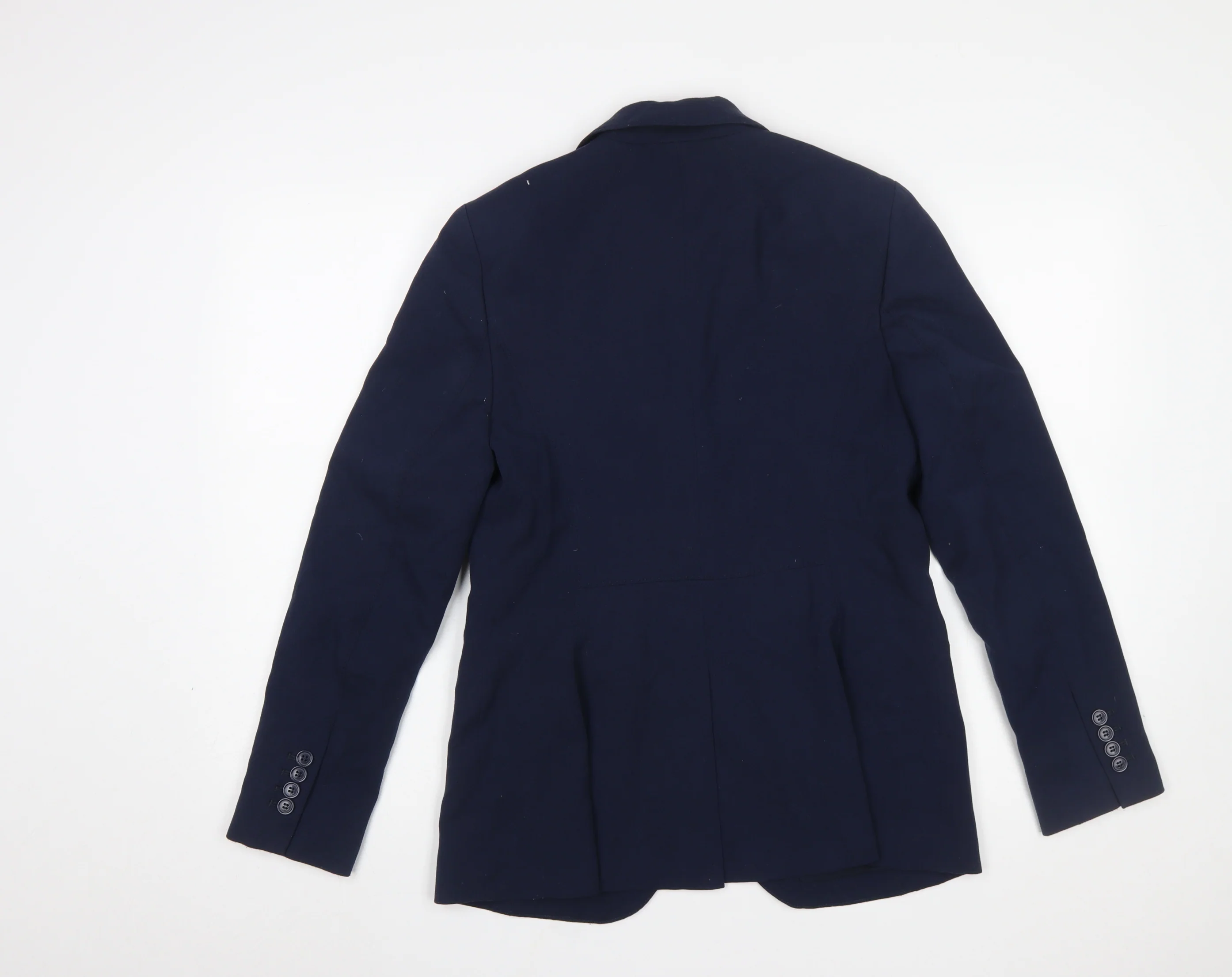 Marks and Spencer Women's Blue UK 12 Regular Fit Tailored Blazer - Image 3