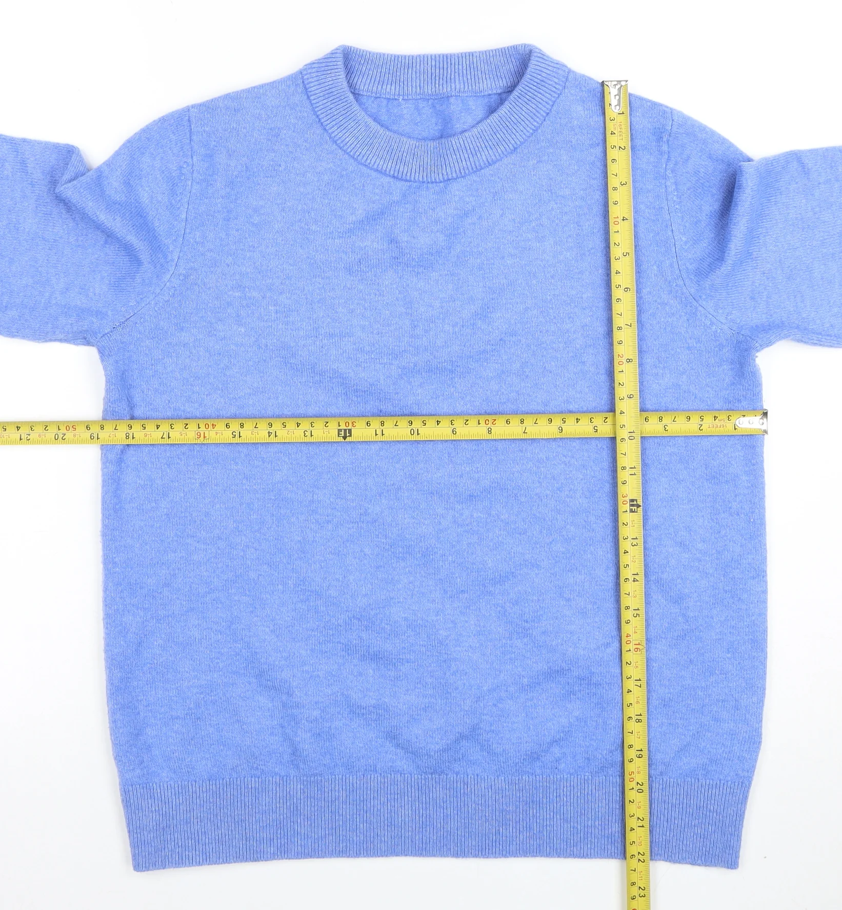 Marks and Spencer Womens Blue Wool Blend Crew Neck Jumper Size S - Image 2