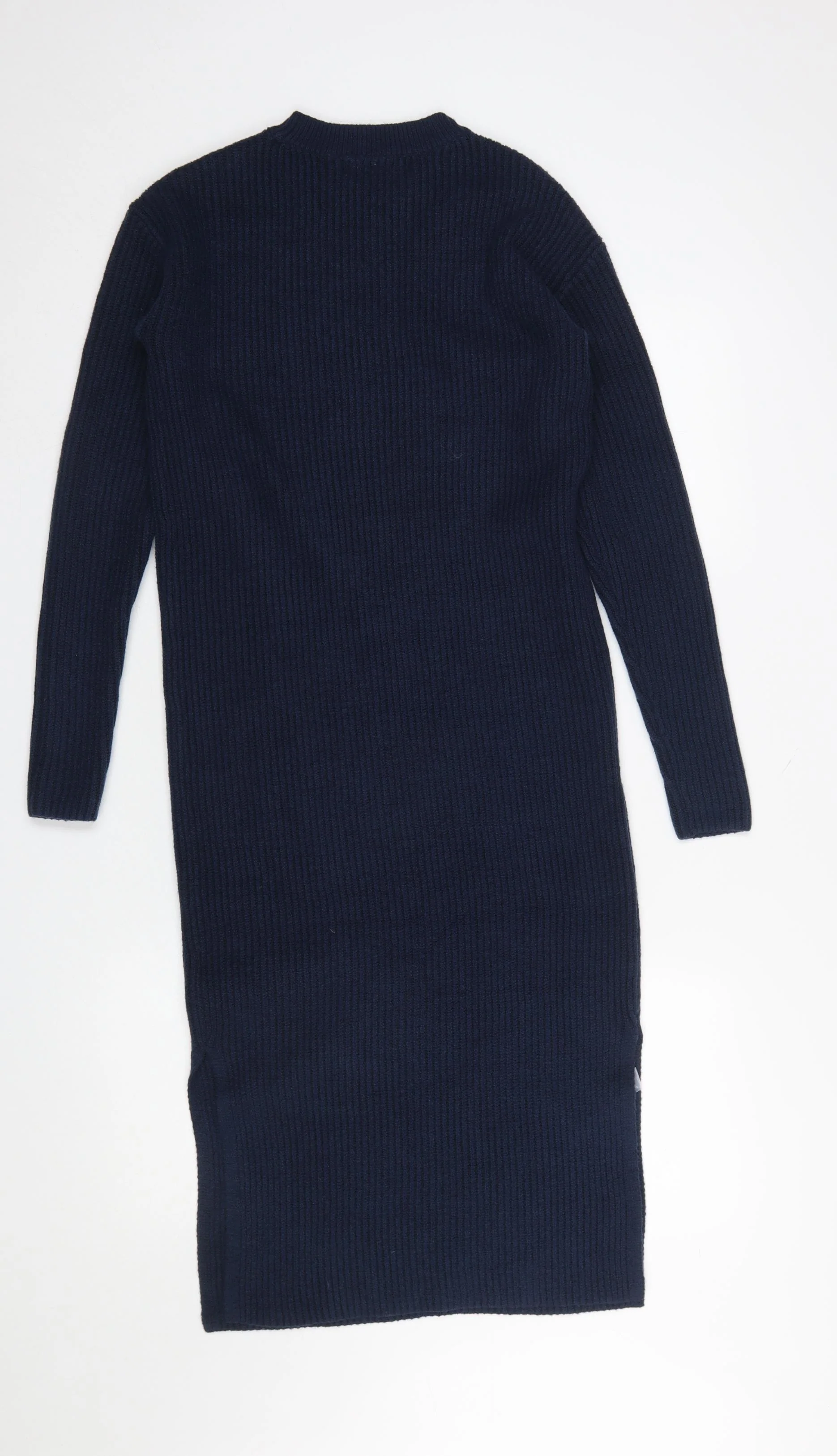 Marks and Spencer Women's Blue XS Long Sleeve Knit Jumper Dress - Image 3