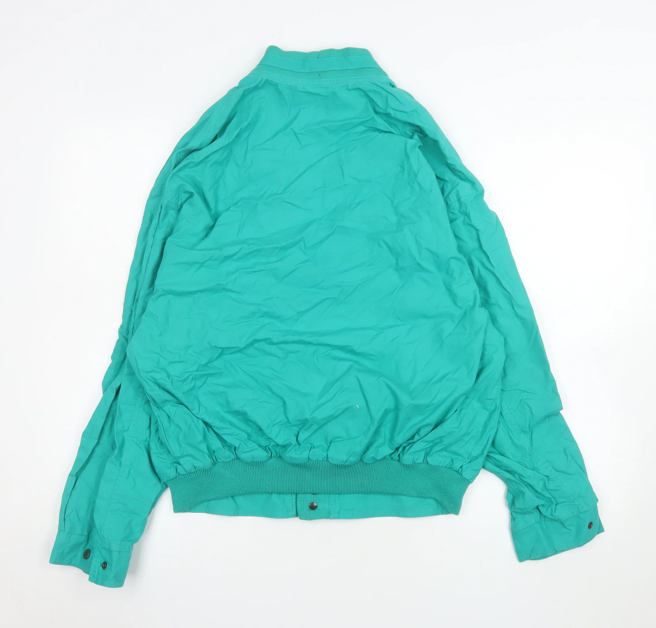 Marks and Spencer Womens Green Cotton Bomber Jacket Size S - Image 3