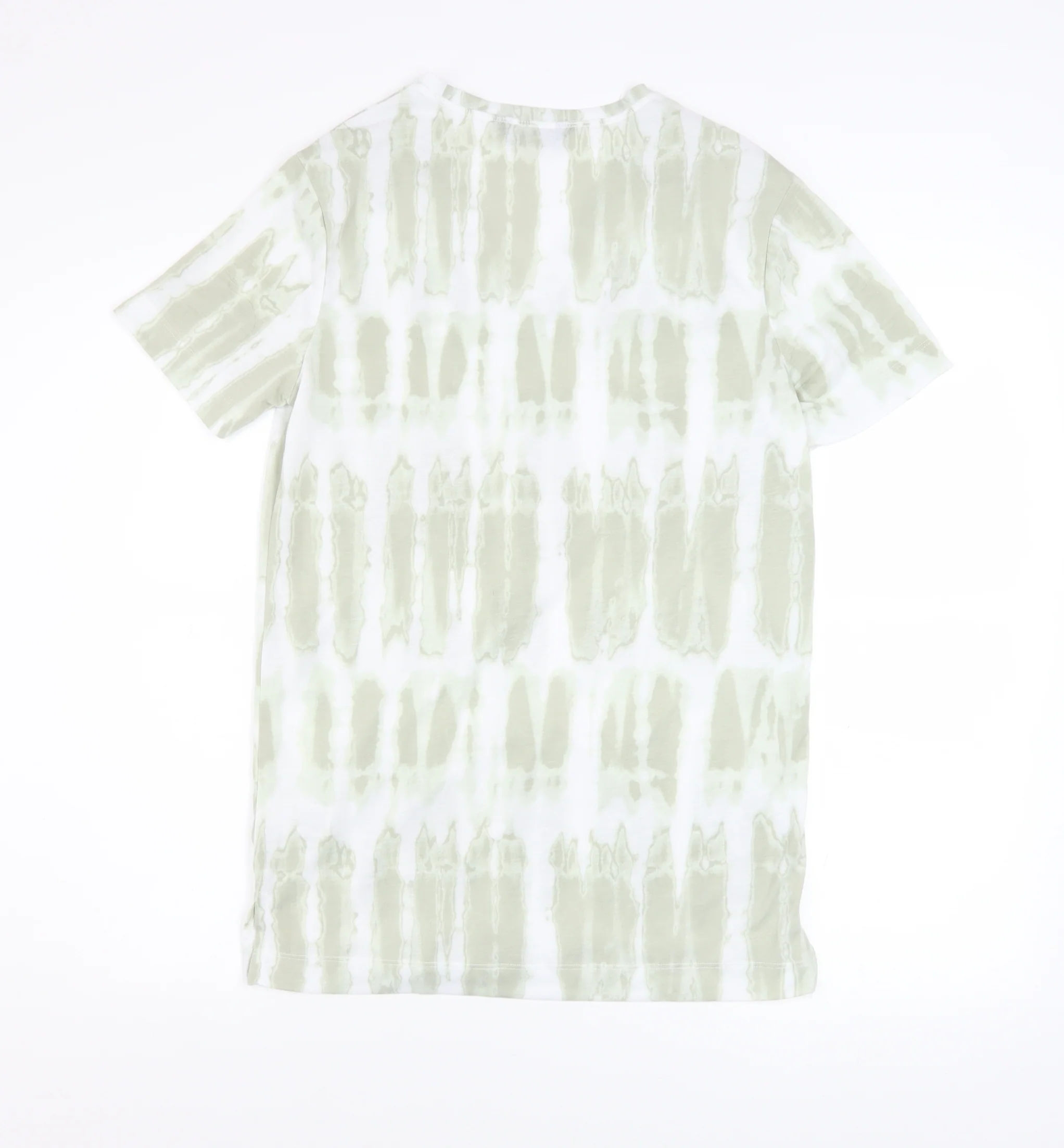Marks and Spencer Womens Green Tie-Dye V-Neck Short Sleeve T-Shirt Size 6 - Image 3