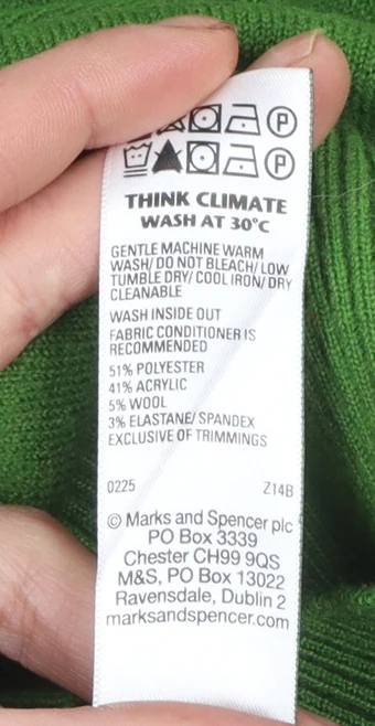 Marks and Spencer Women's Green V-Neck Pullover Jumper XS - Image 5
