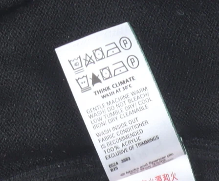 Marks and Spencer Womens Grey Black Colour Block Jumper Size 12 Acrylic Knit - Image 5
