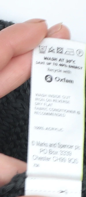 Marks and Spencer Women's Grey Cable Knit Sleeveless Cardigan S - Image 5