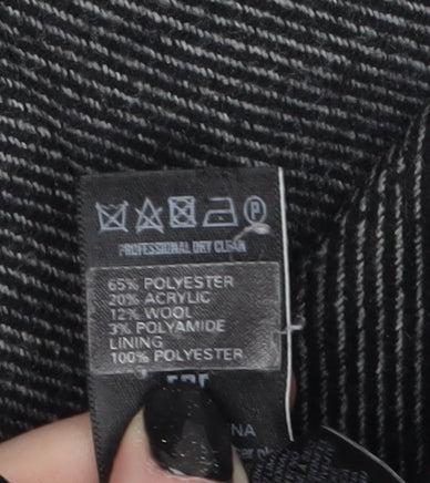 Marks and Spencer Womens Grey Long Herringbone Overcoat Size 14 - Image 4