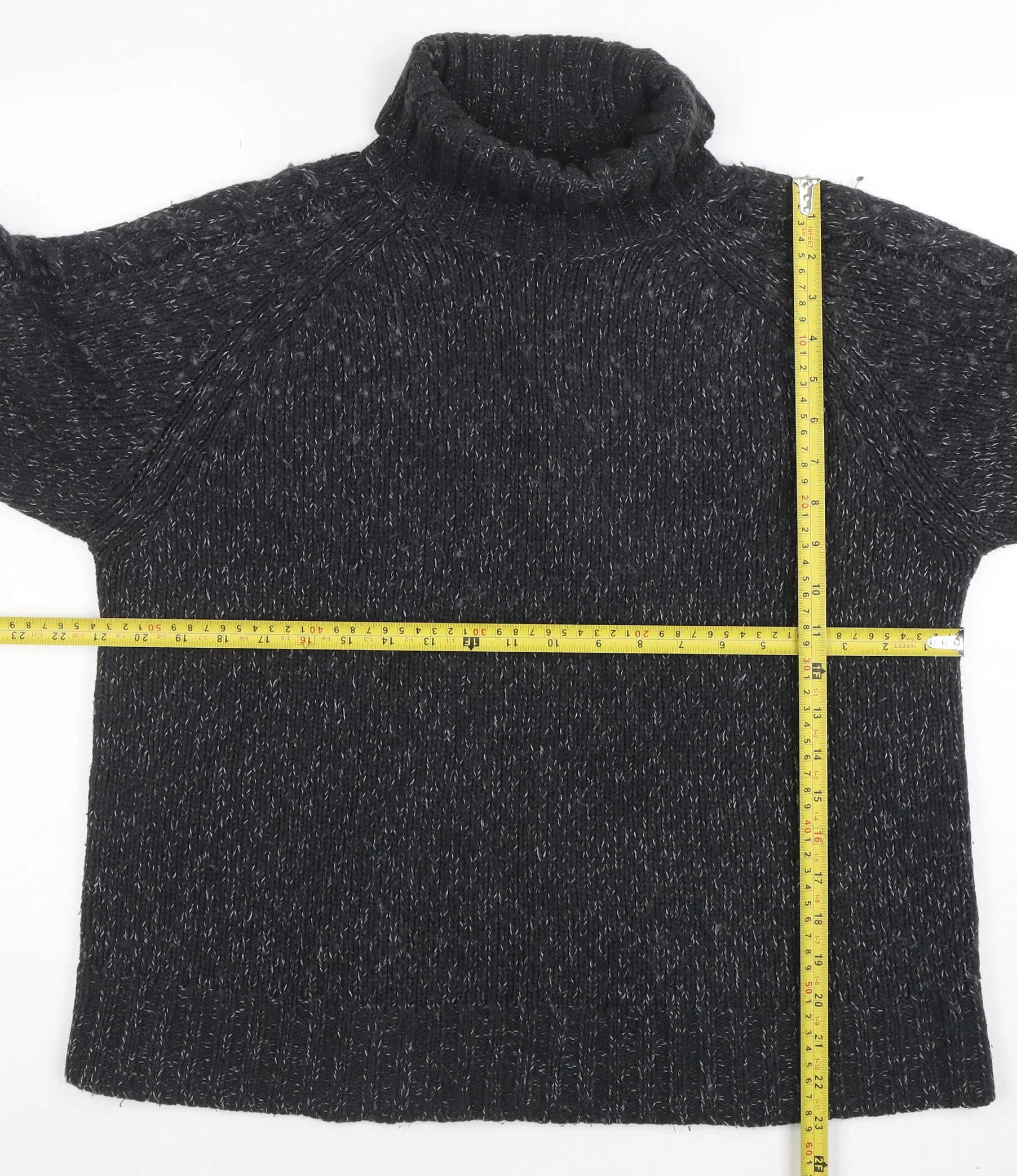Marks and Spencer Women's Grey Roll Neck Cable-Knit Jumper Medium - Image 2