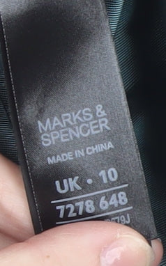 Marks and Spencer Womens Grey Size 10 Slim Fit Blazer Jacket - Image 4