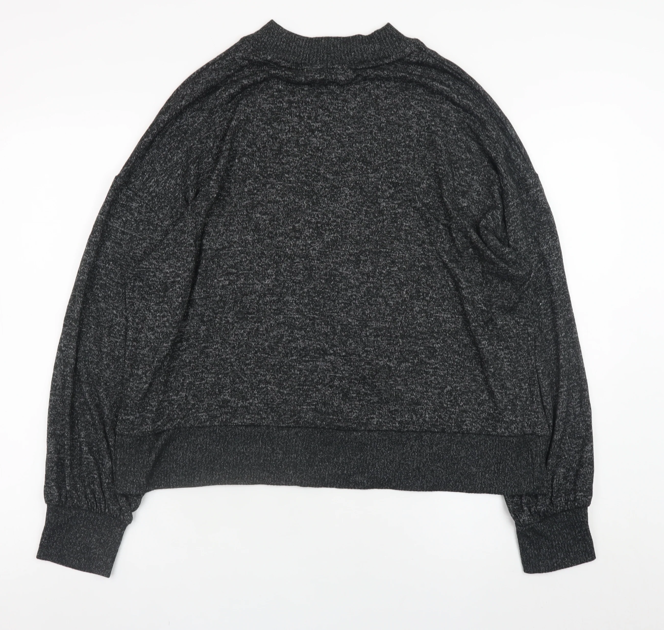 Marks and Spencer Womens Grey Size 14 Relaxed Knit Long Sleeve Top - Image 3