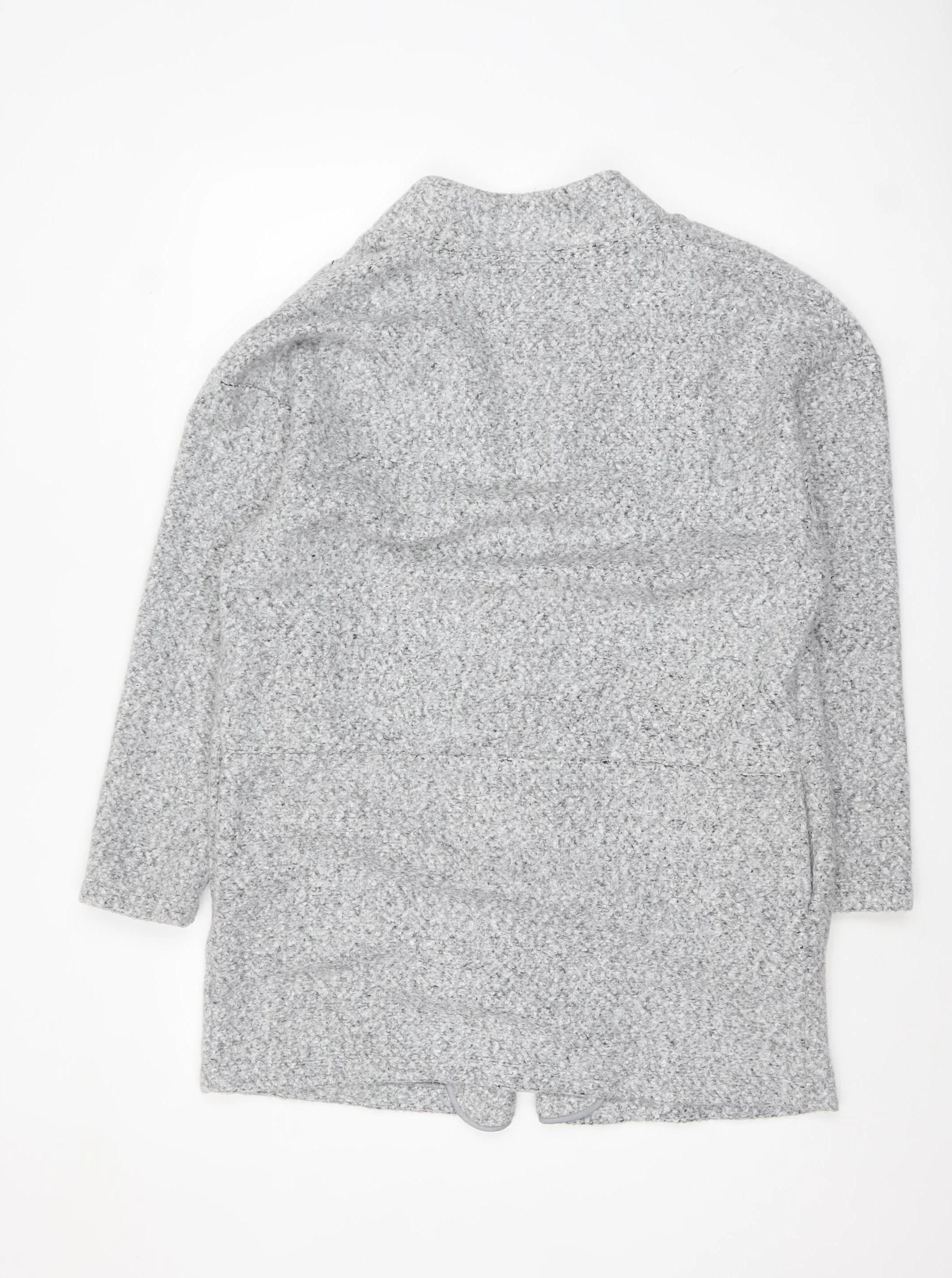 Marks and Spencer Womens Grey Size 14 Tweed Coatigan - Image 3