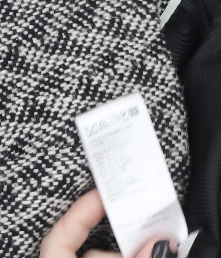 Marks and Spencer Women's Grey Wool Blend Pea Coat Size 22 - Image 4
