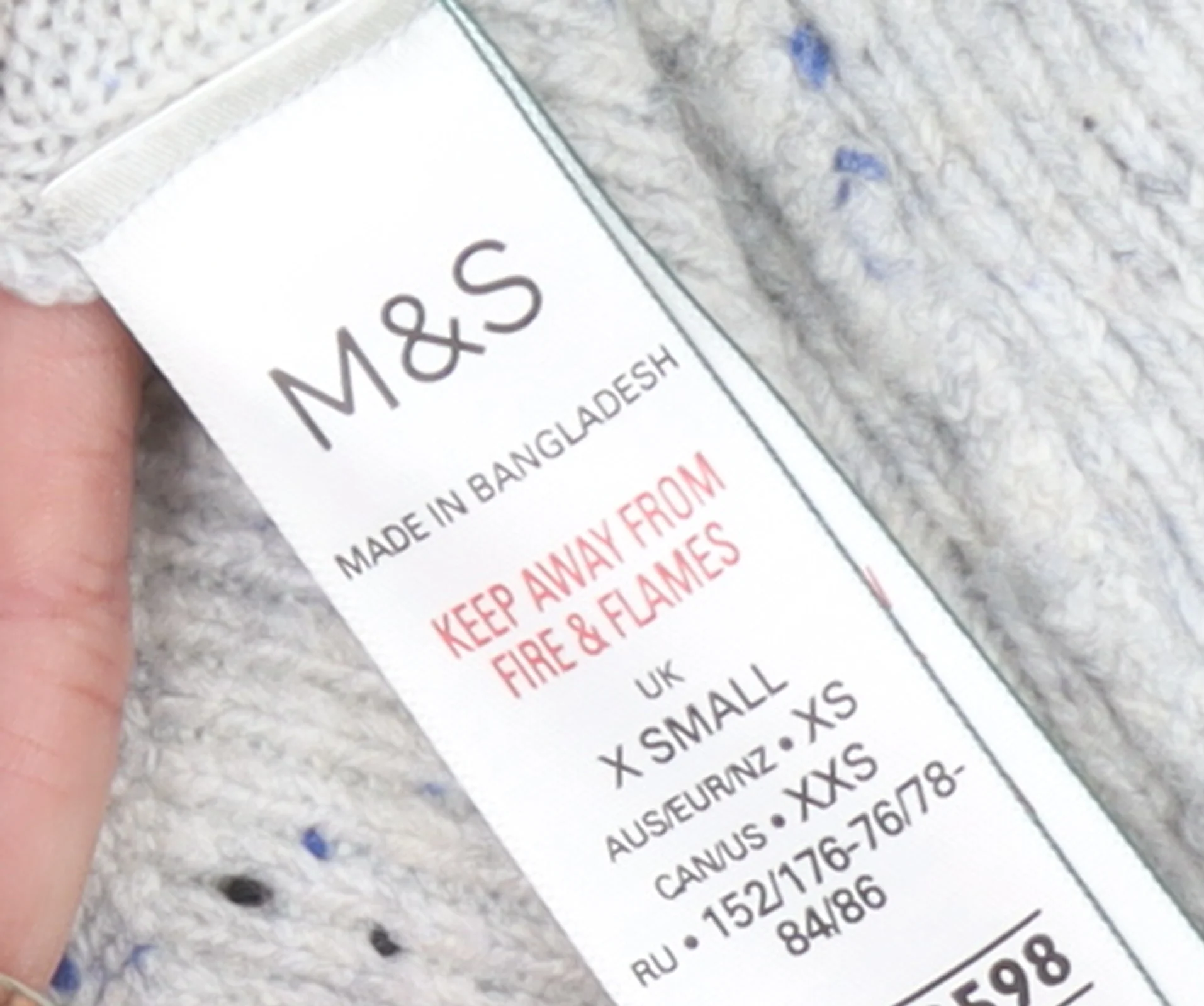 Marks and Spencer Women's Grey XS Chunky Knit Mock Neck Jumper - Image 4
