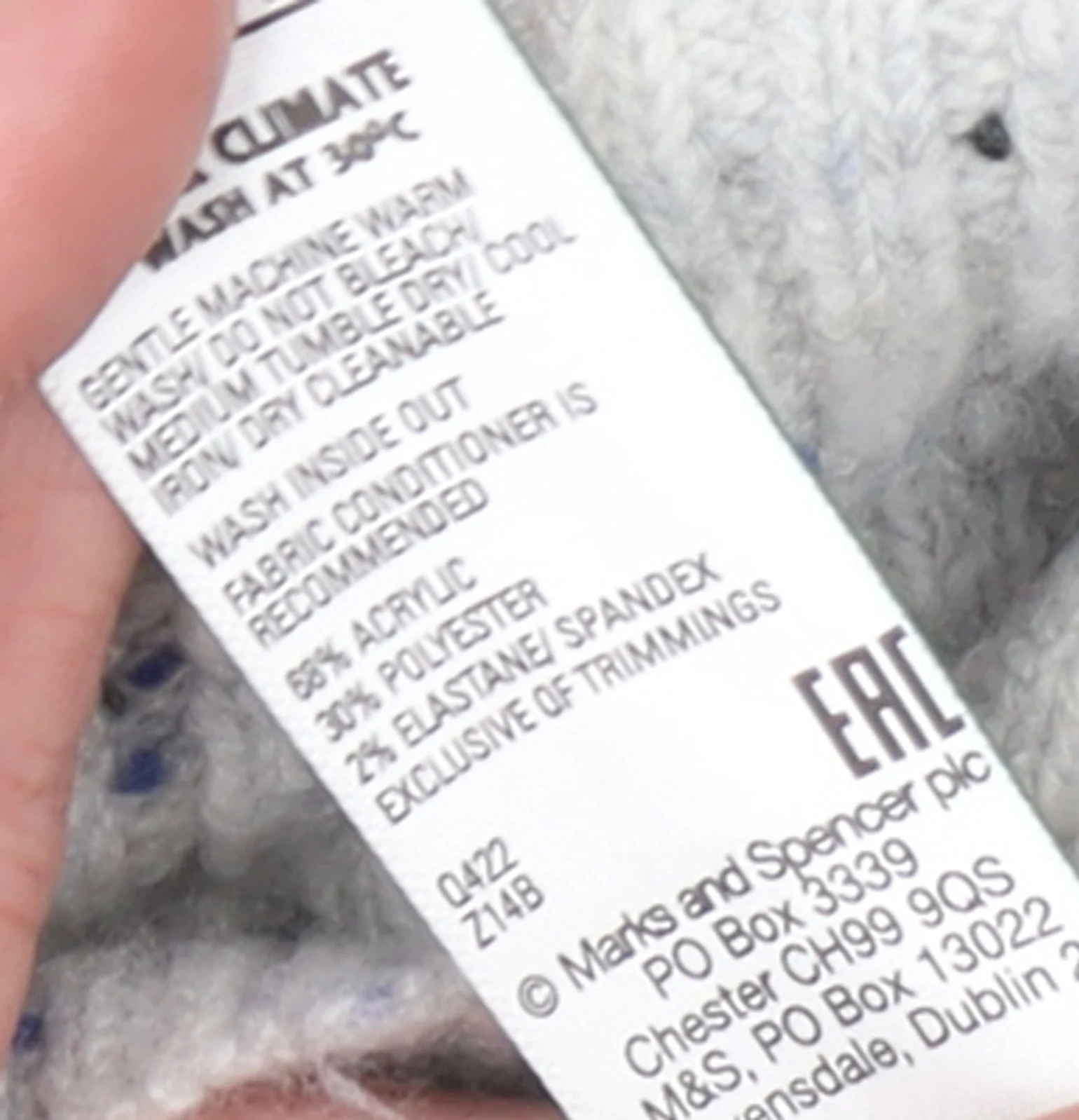 Marks and Spencer Women's Grey XS Chunky Knit Mock Neck Jumper - Image 5