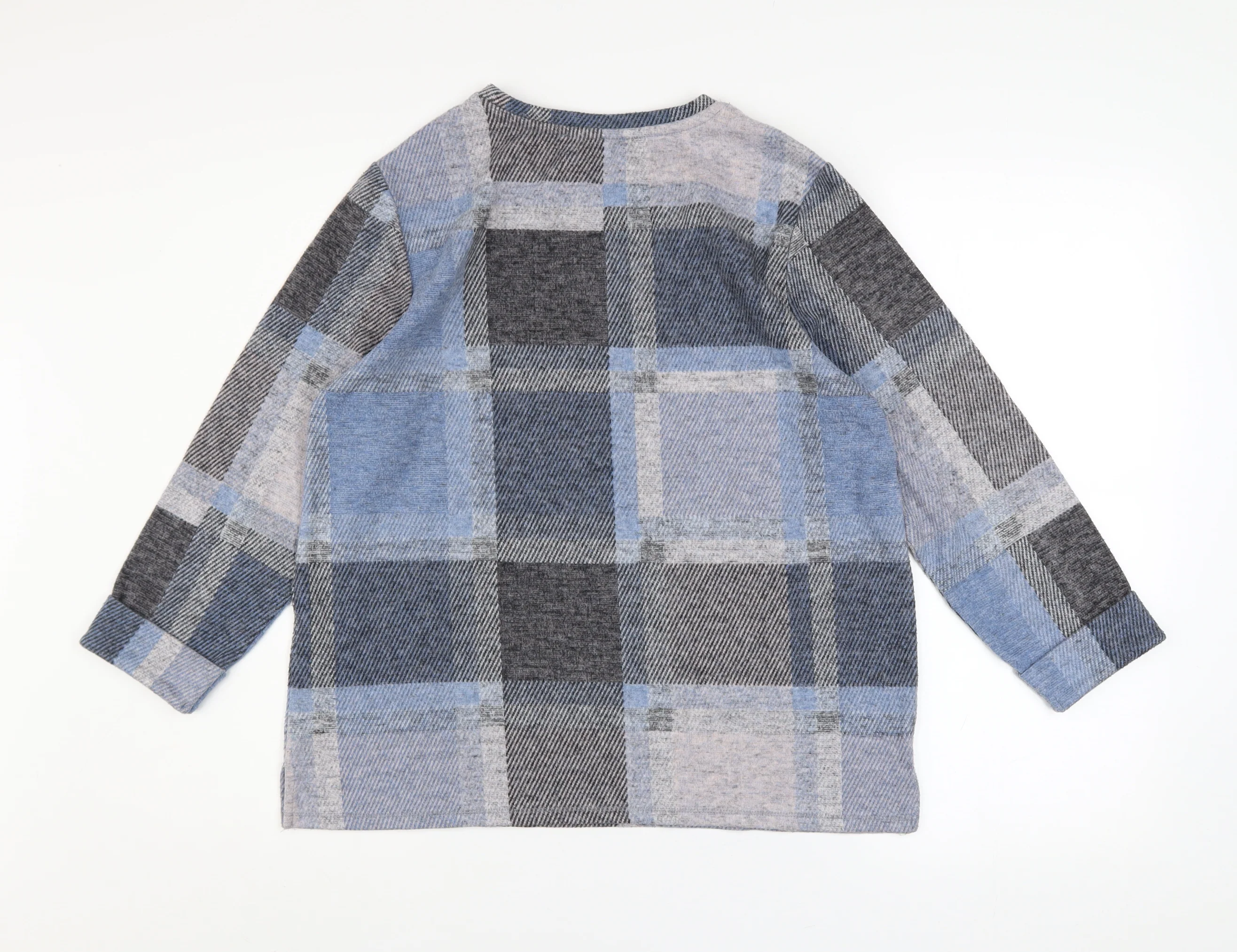 Marks and Spencer Womens Multicoloured Check Jumper Size 14 - Image 3