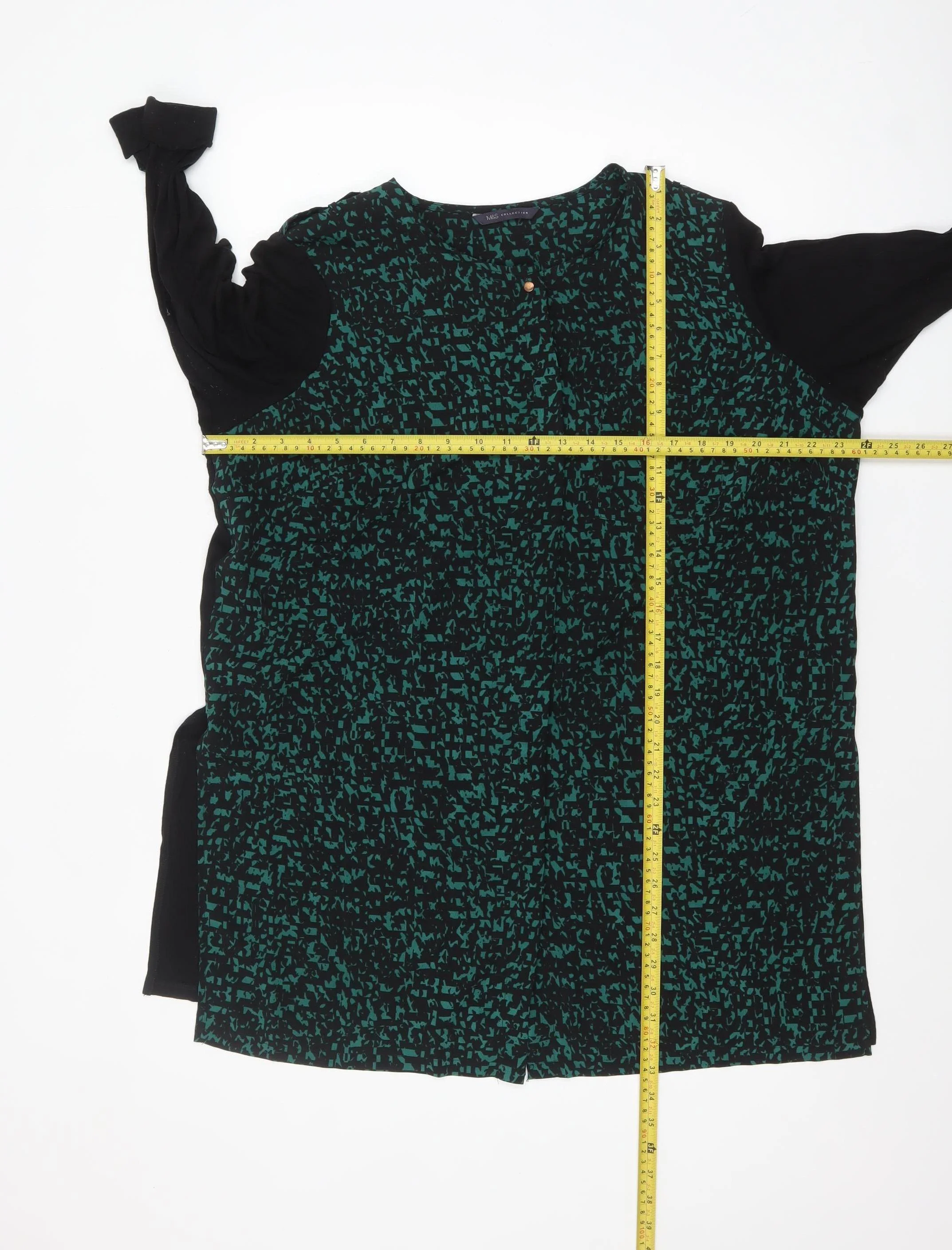 Marks and Spencer Women's Multicoloured Geometric Tunic Blouse UK 18 - Image 2
