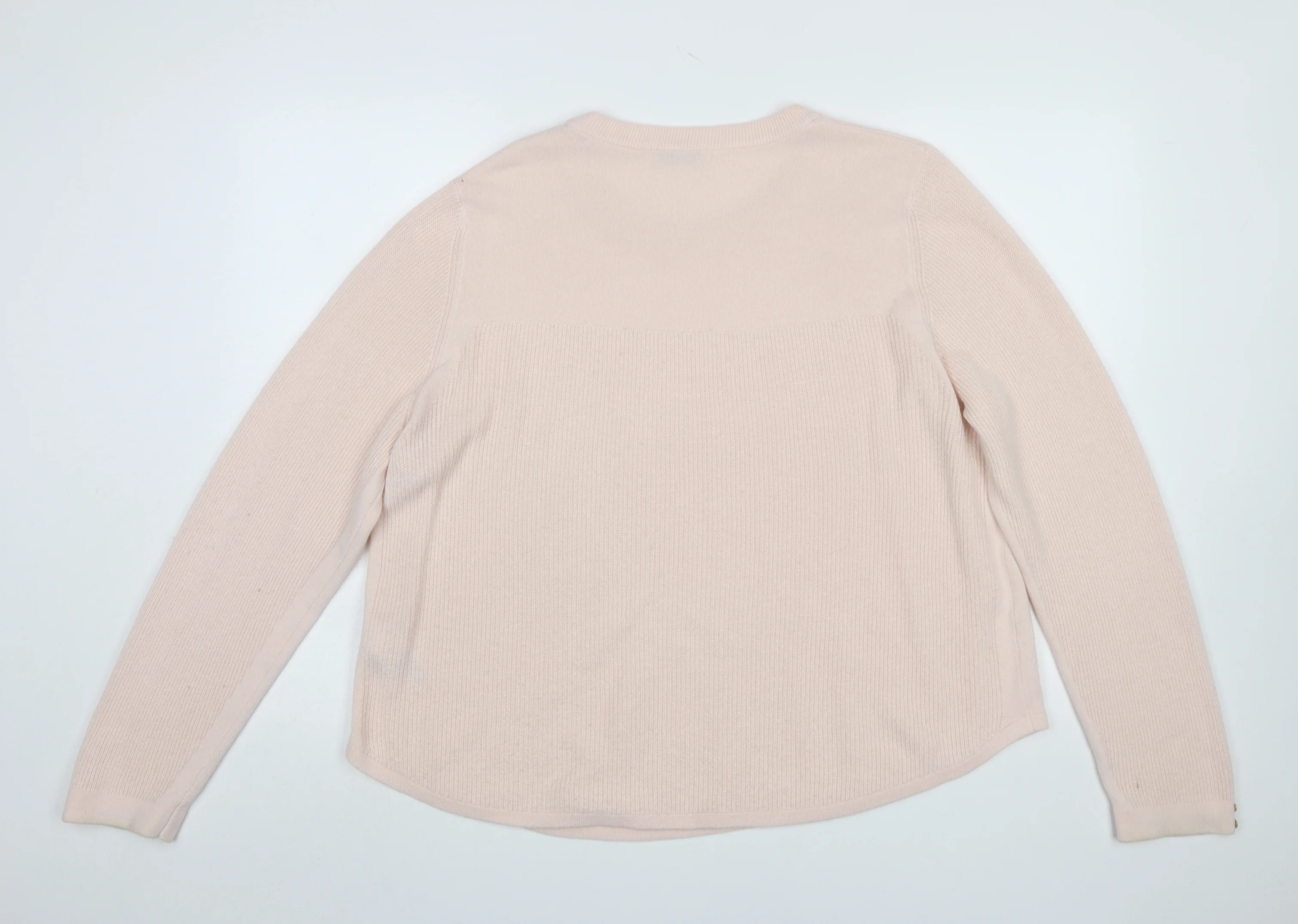 Marks and Spencer Womens Pink Crew Neck Long Sleeve Acrylic Jumper Size 20 - Image 3